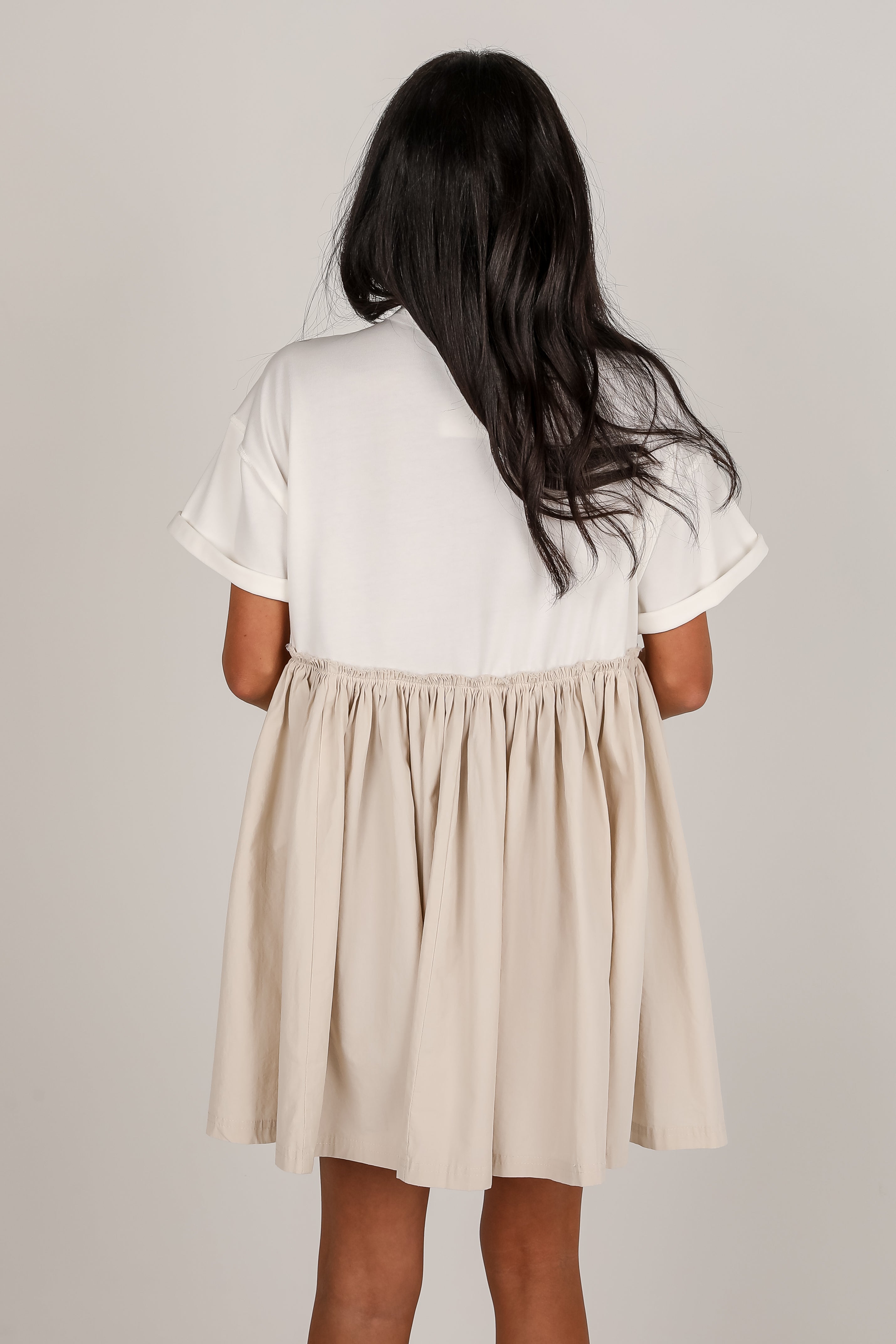 Sweeter Vibes White Contrast Babydoll Mini Dress