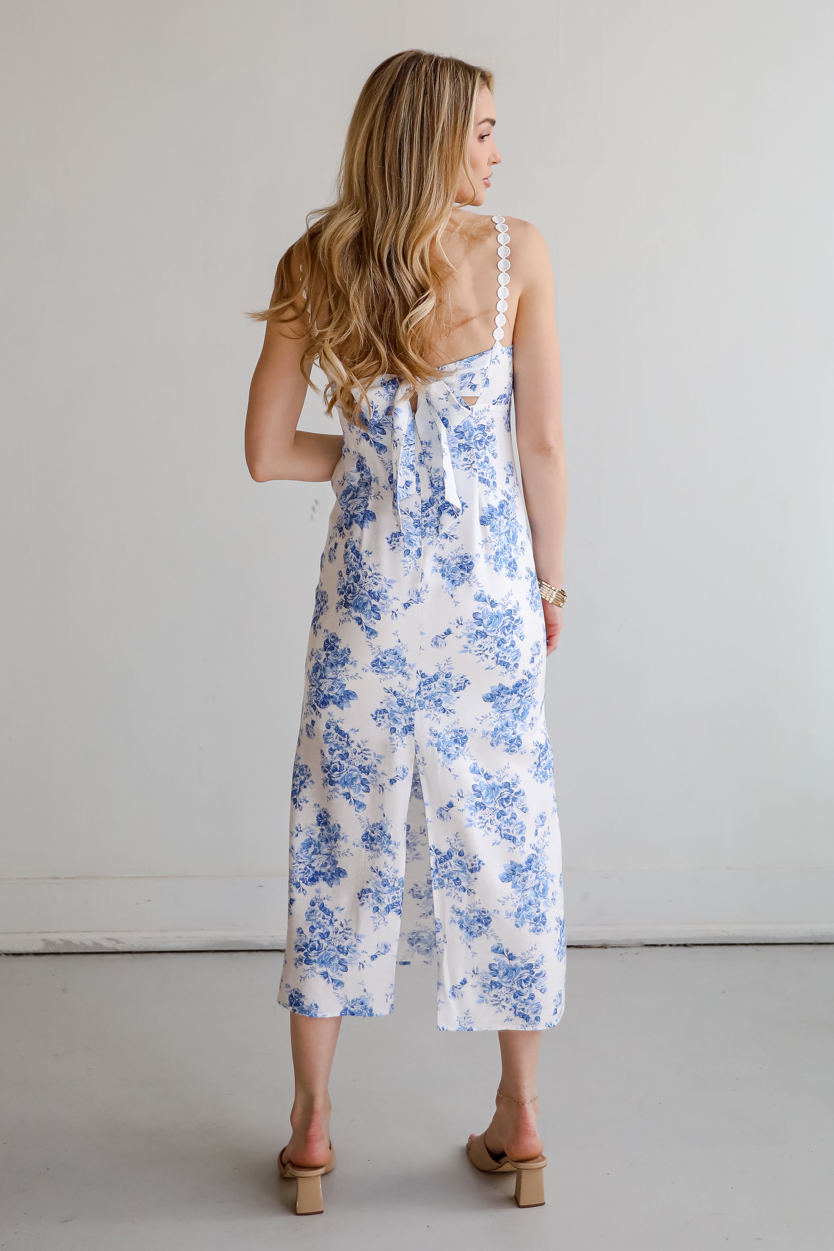 Divinely Sunny White Floral Maxi Dress