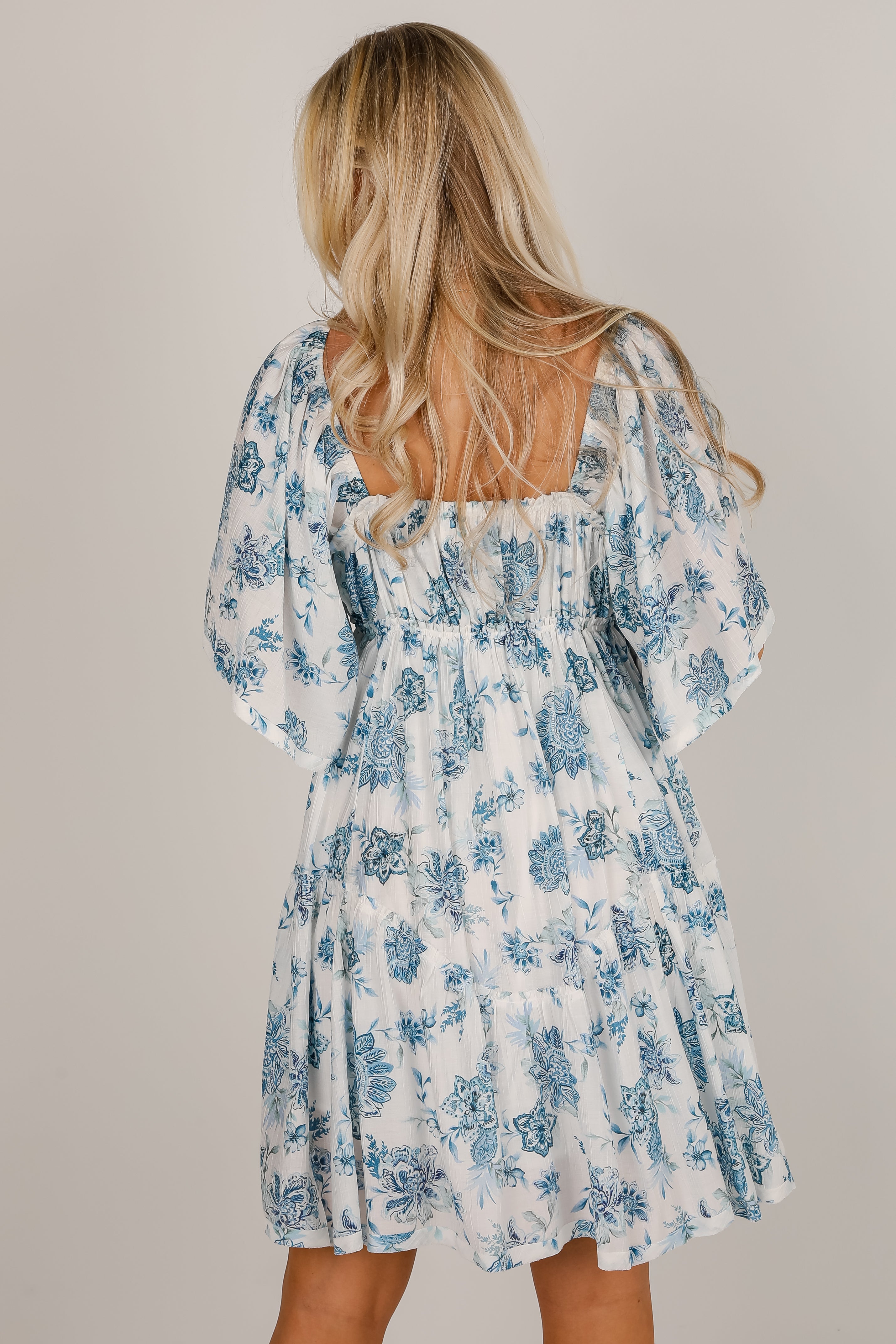 Memorably Iconic White Floral Mini Dress