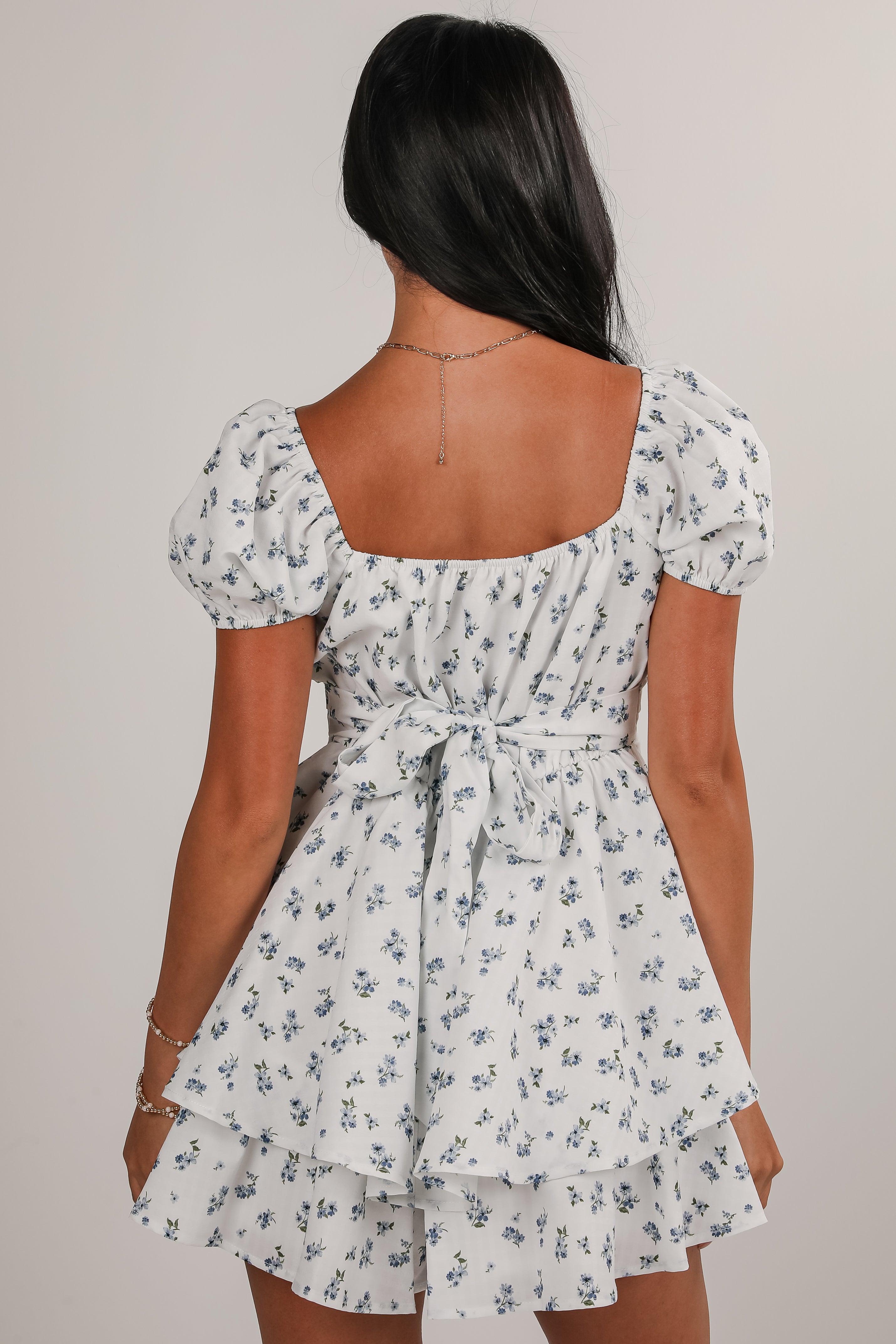 Distinctive Charm White Floral Romper