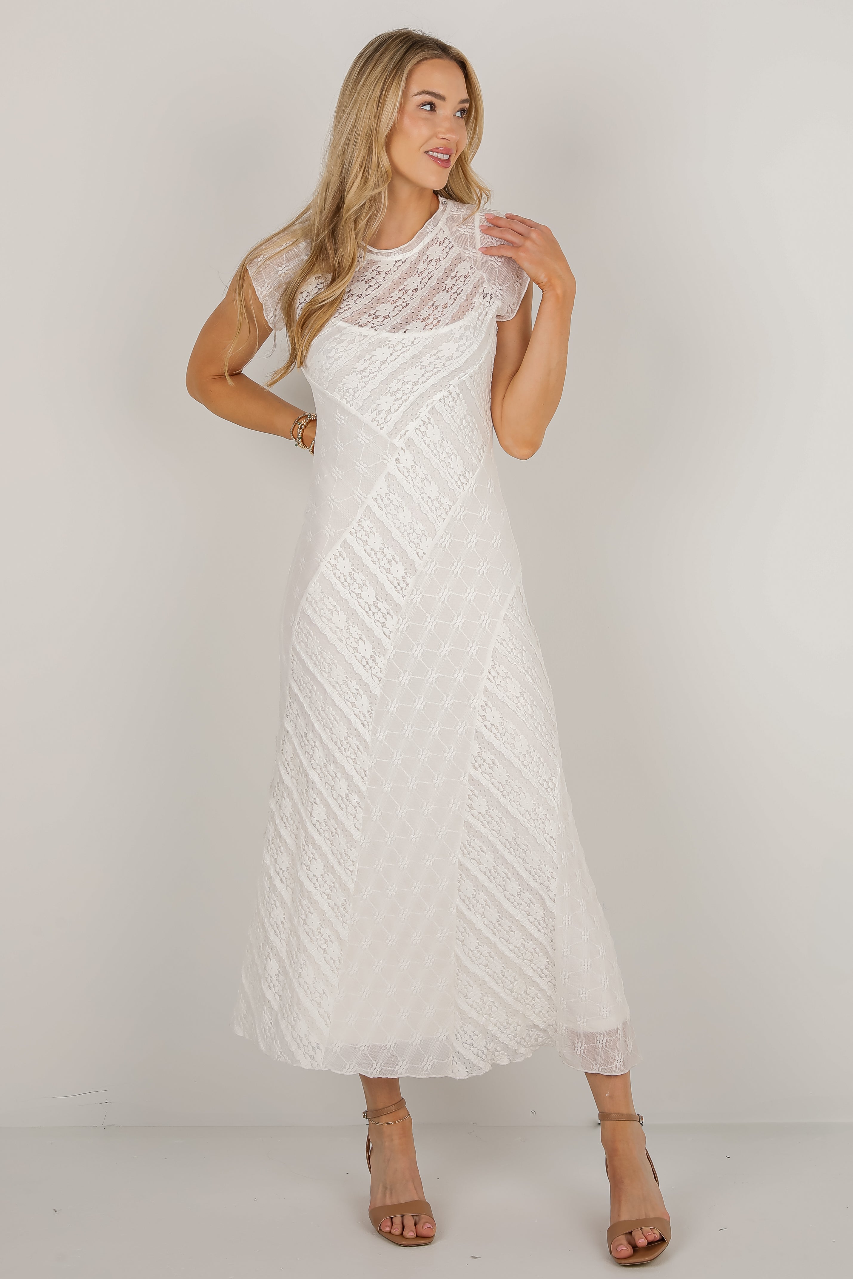 Dreamiest Desires White Lace Maxi Dress