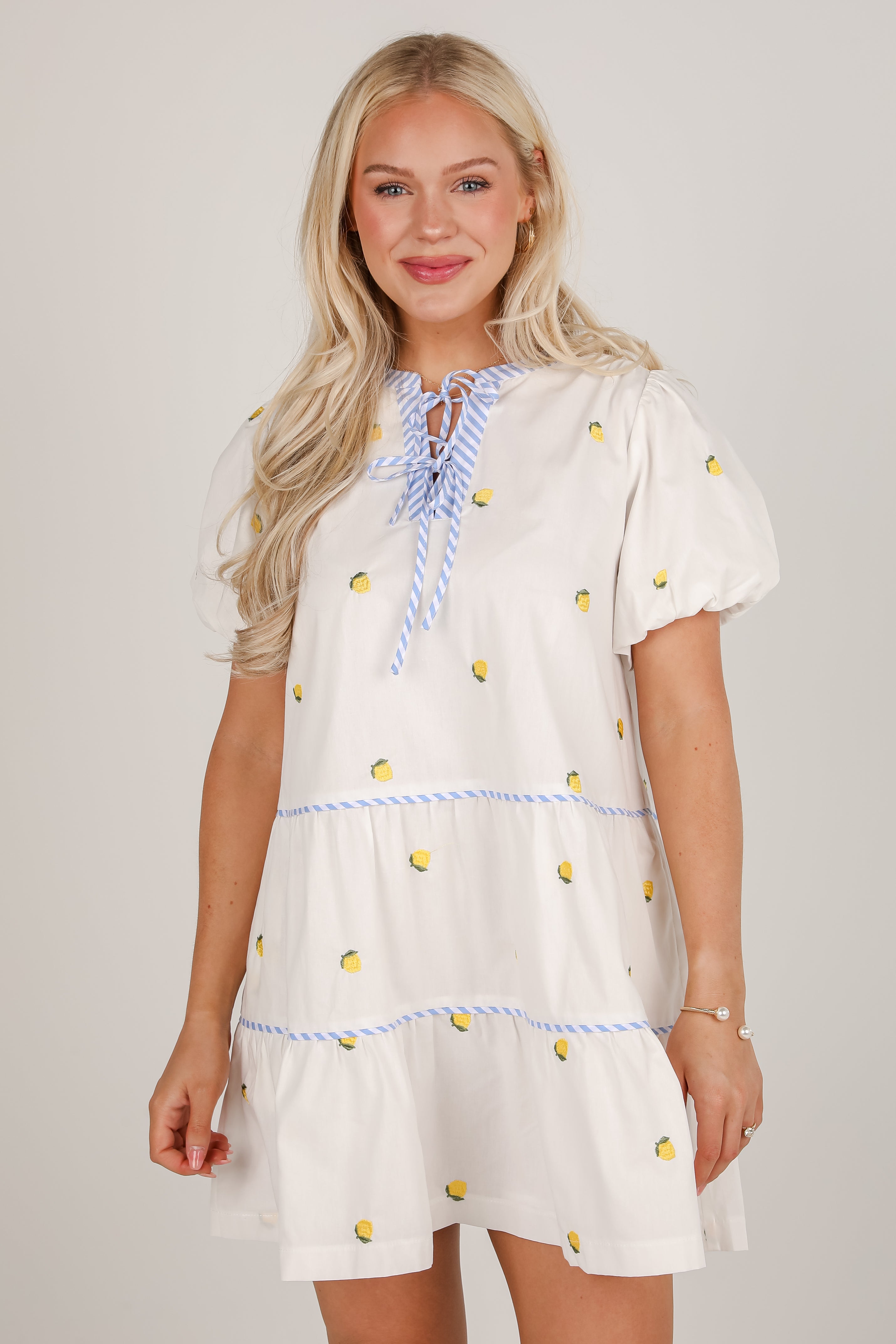 When Life Gives You Lemons White Mini Dress