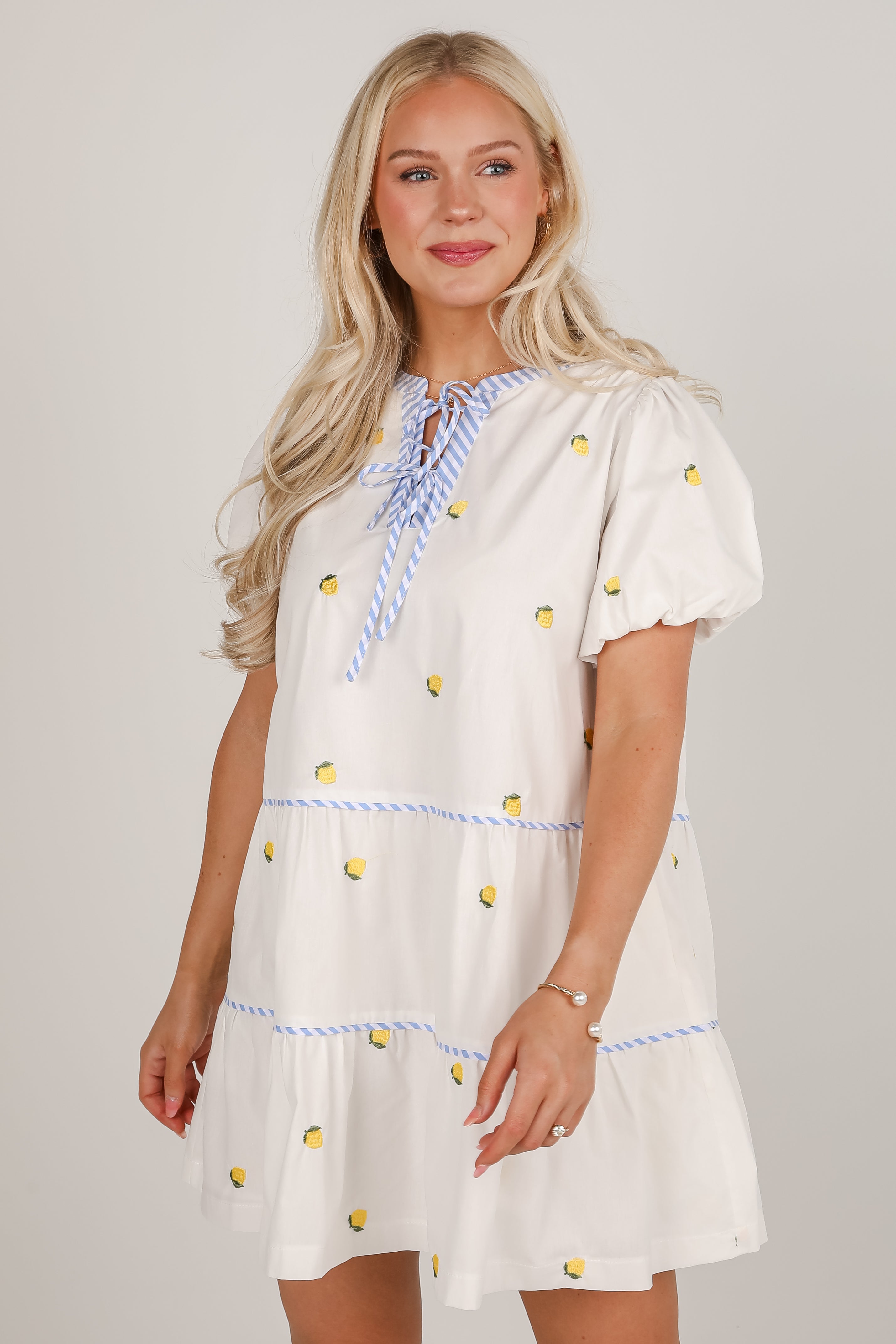 When Life Gives You Lemons White Mini Dress