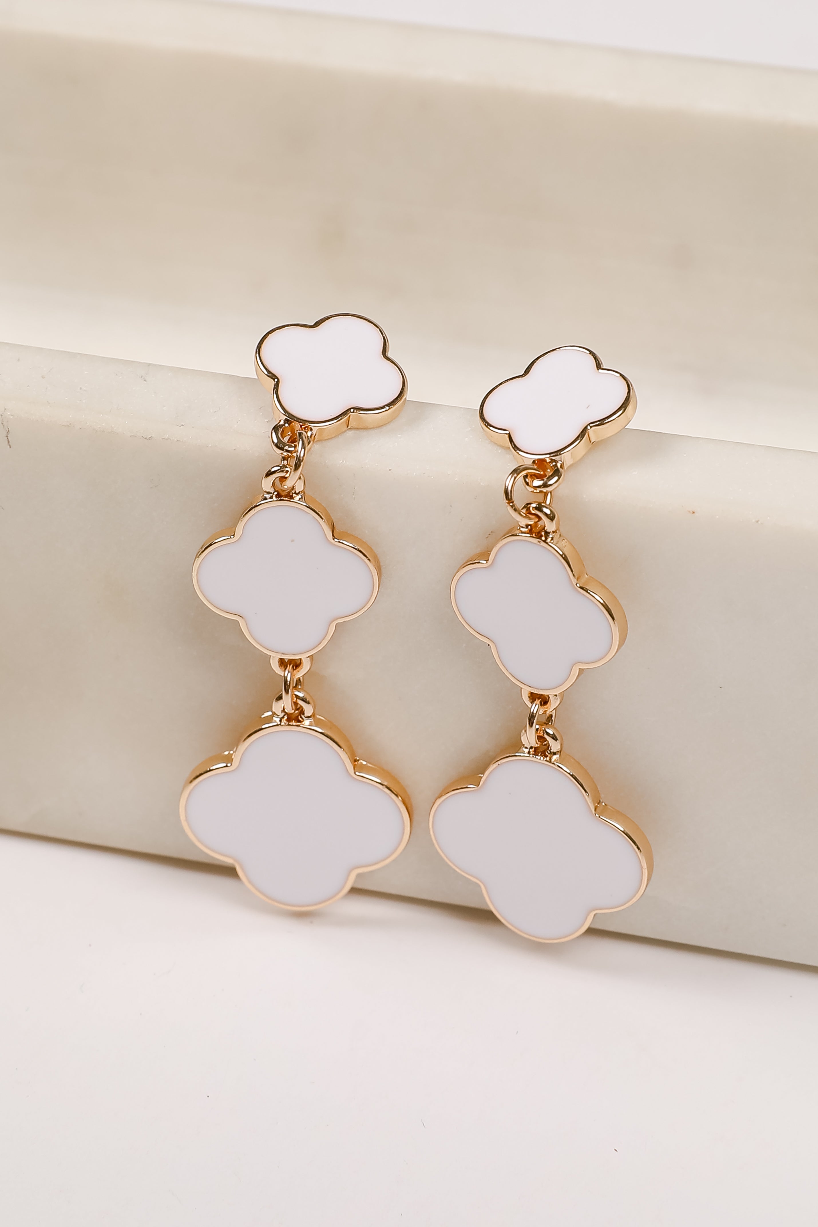 Ashley Quatrefoil Drop Earrings