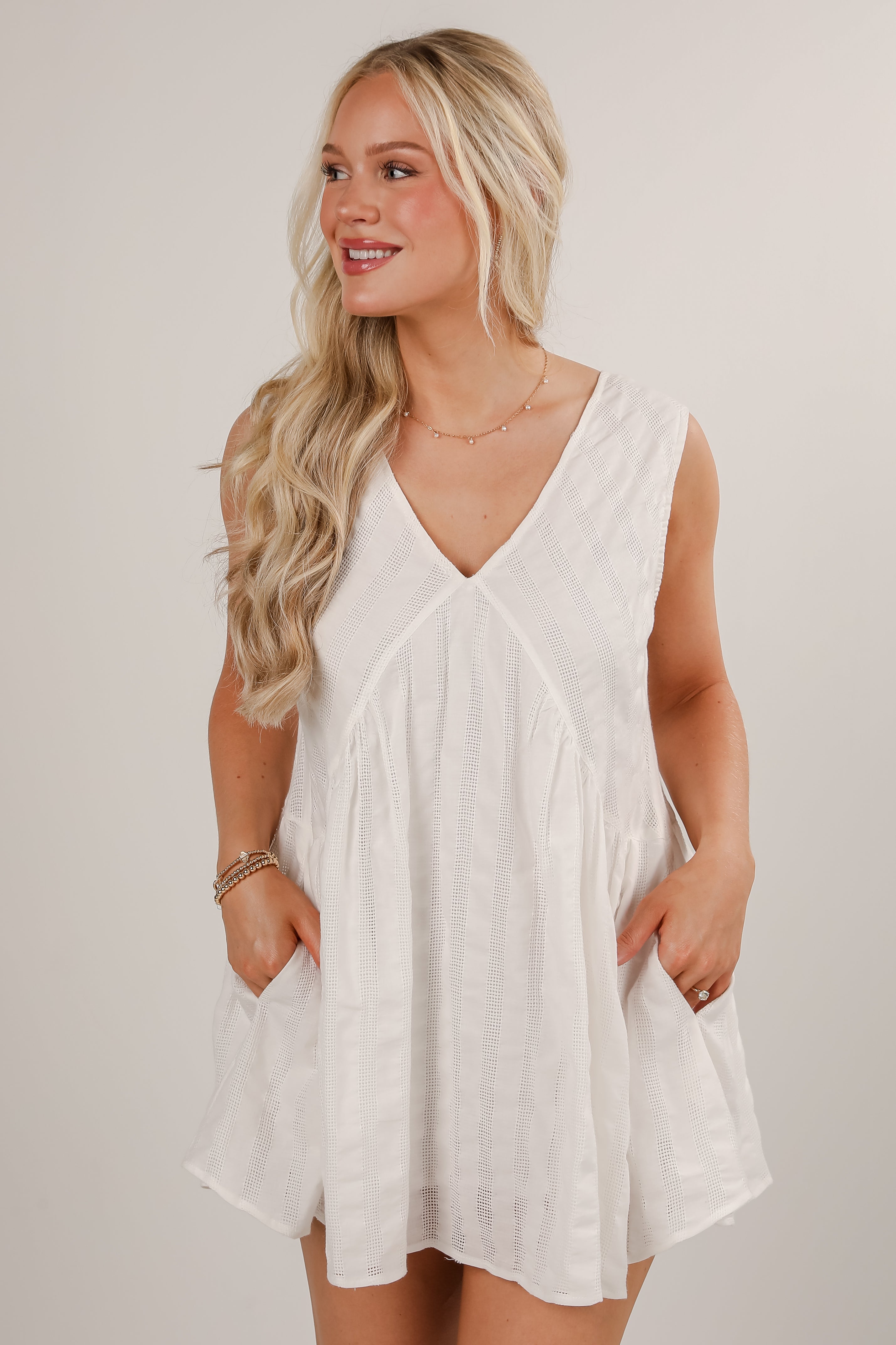 Worn With Wonder White Romper Dress