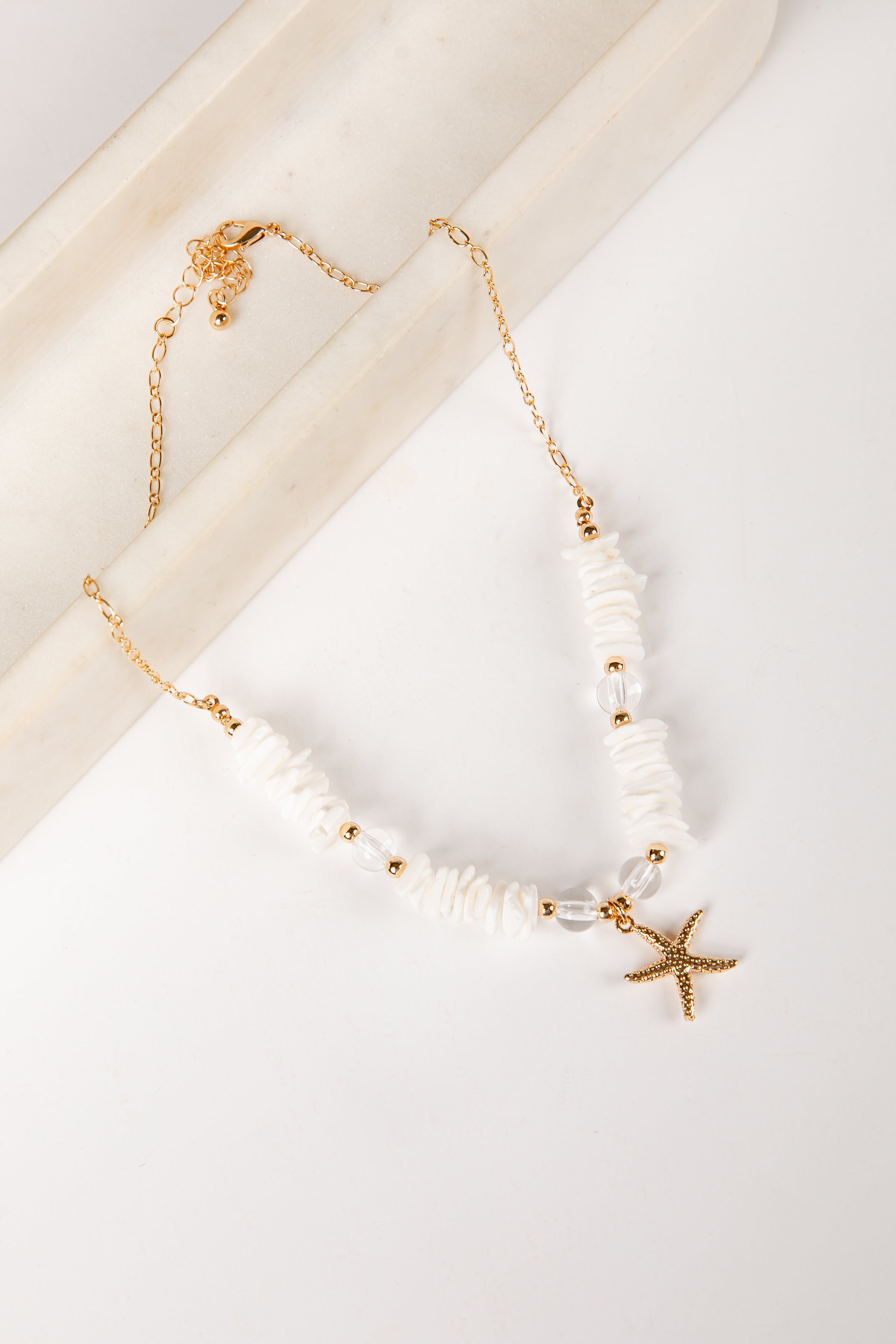 Shell & Starfish White Necklace | Trendy Women's Jewelry