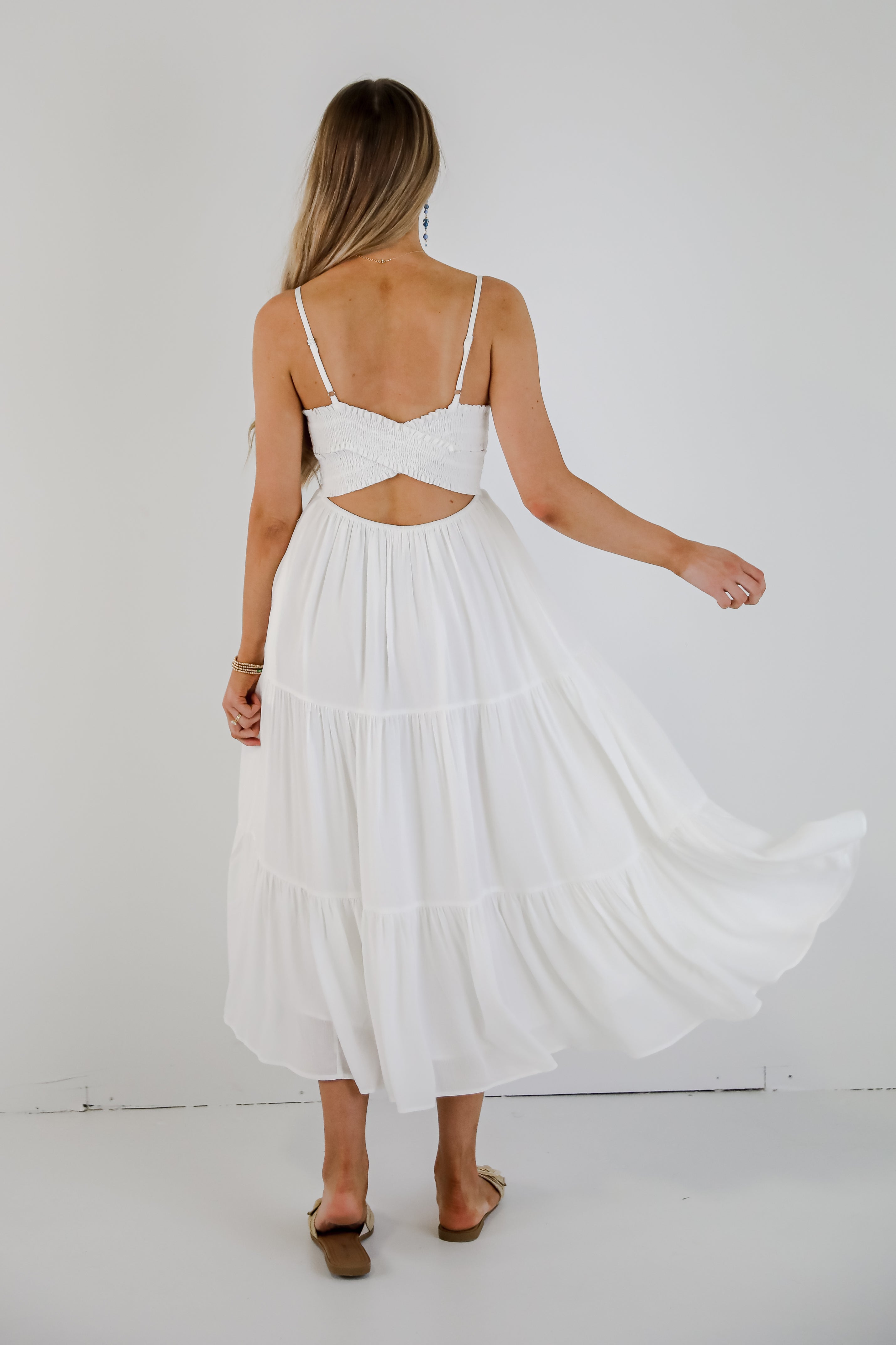 Remember Me White Tiered Maxi Dress