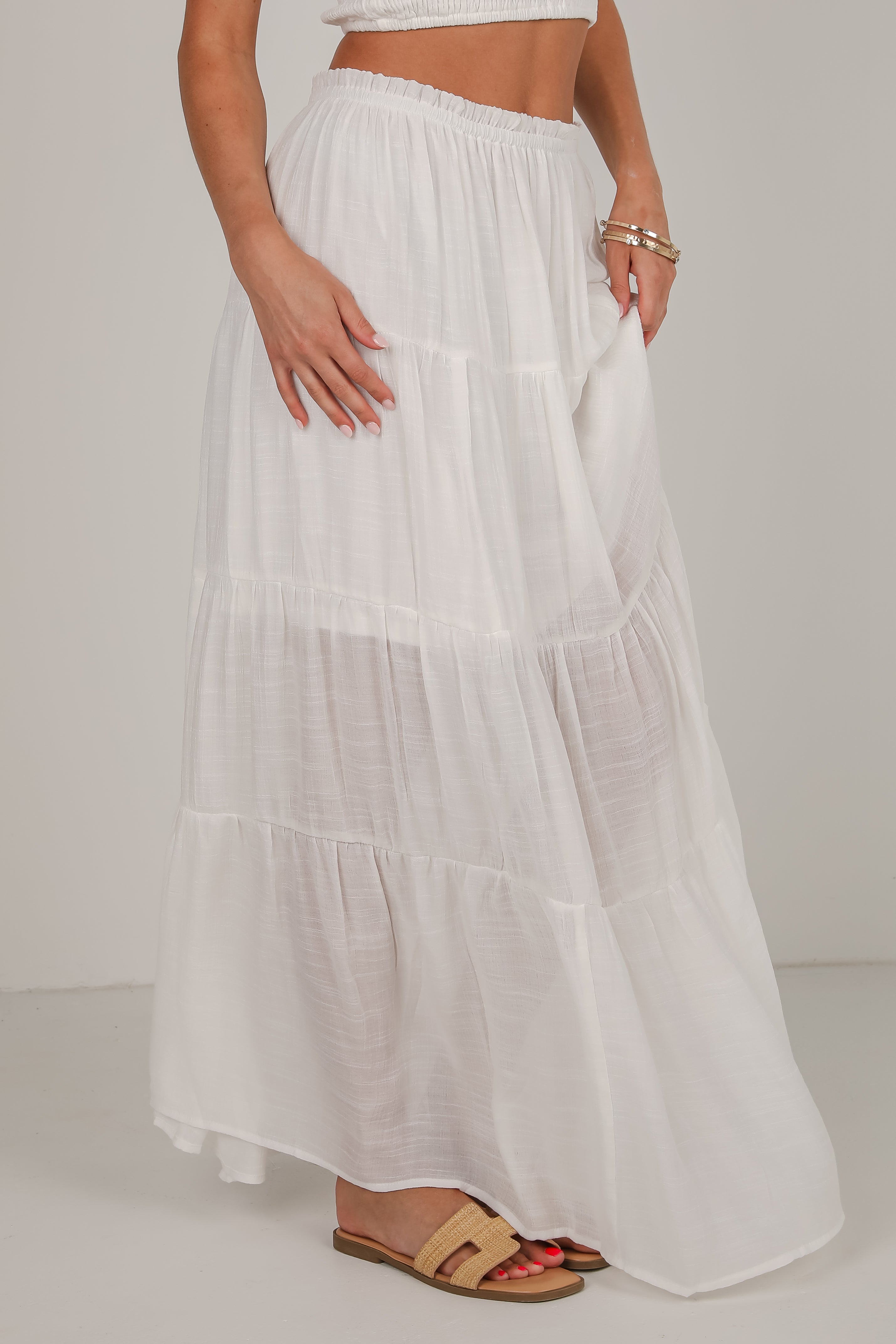 Beach Breeze Tiered Maxi Skirt