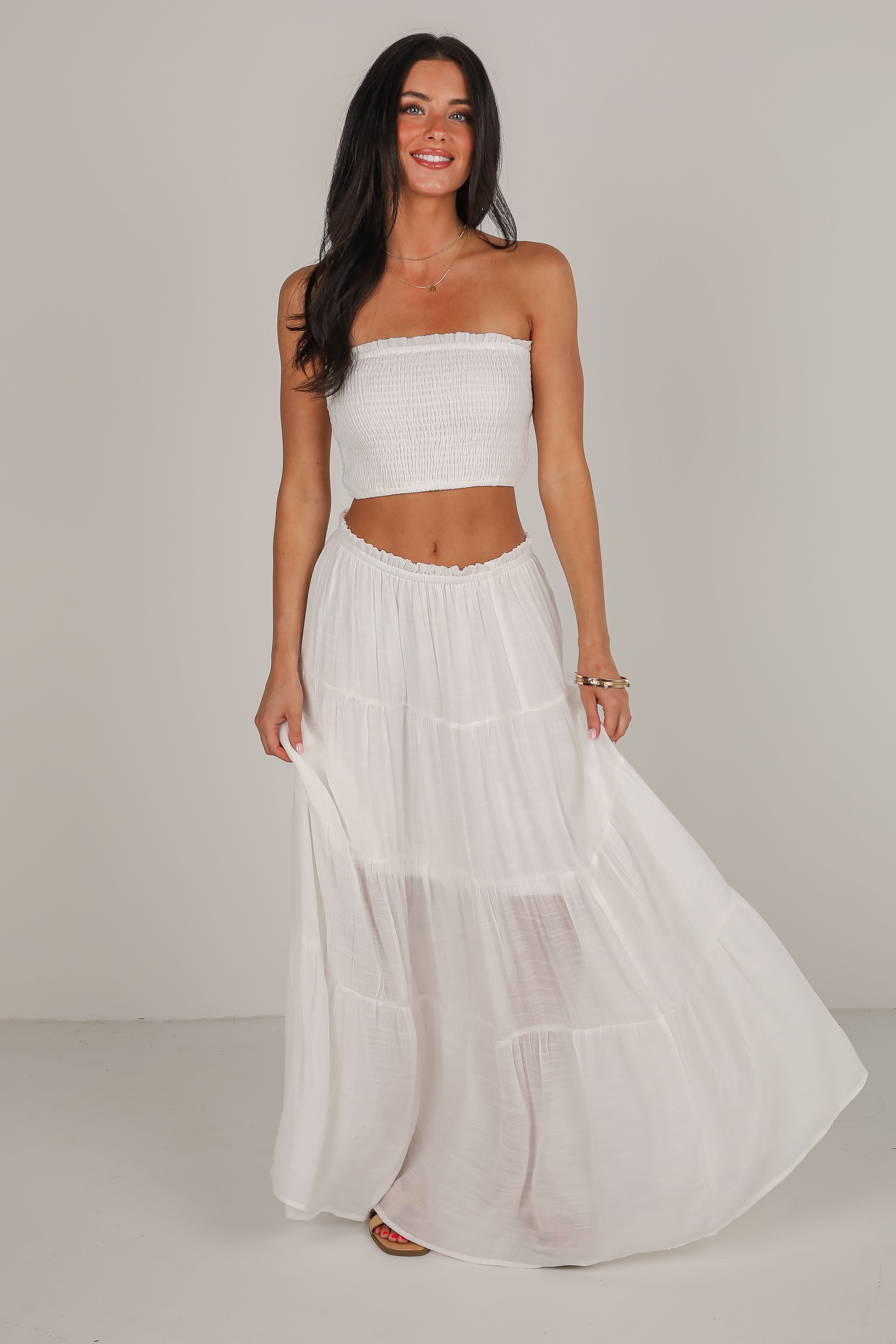 Beach Breeze Tiered Maxi Skirt