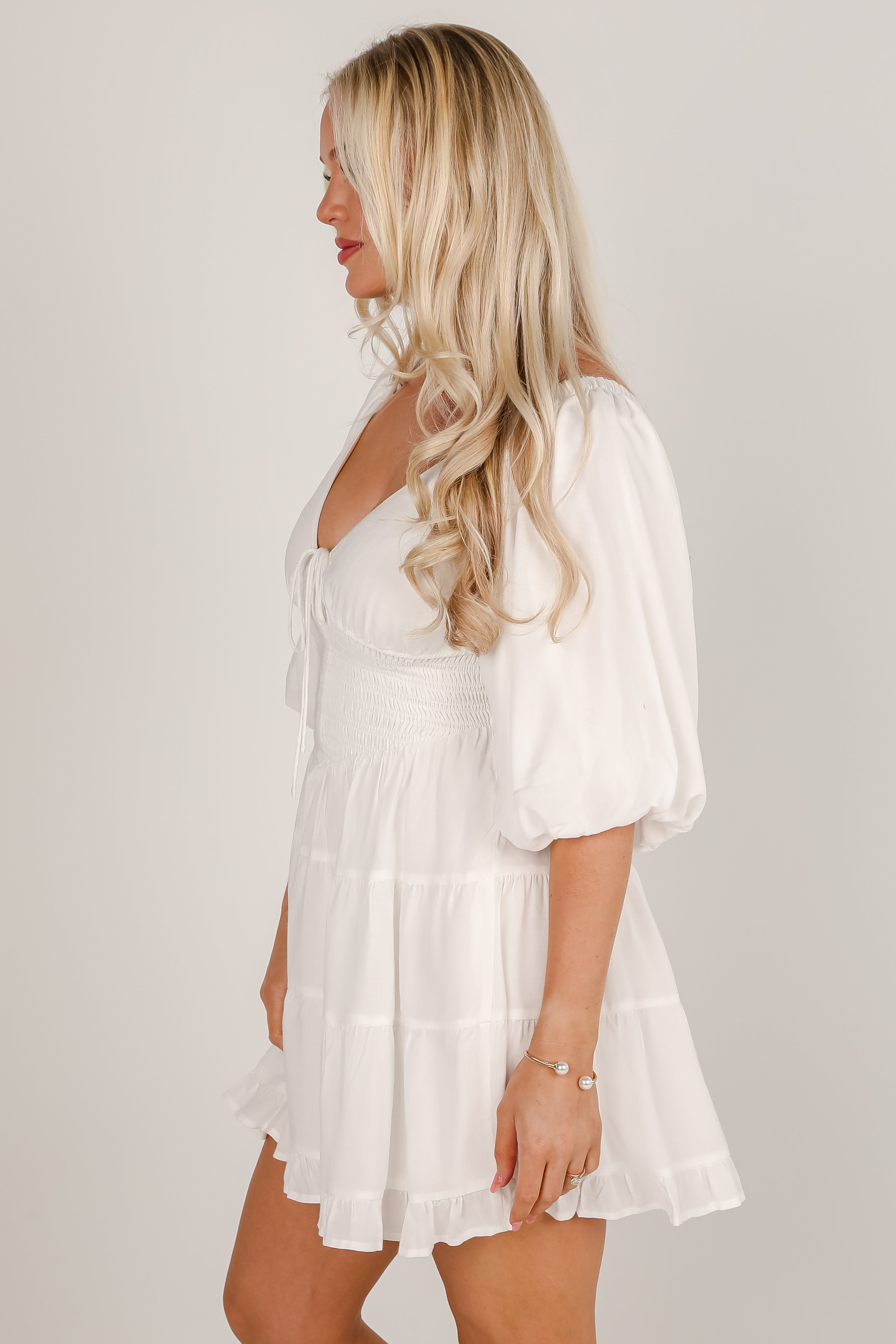 Never Better Tiered Mini Dress