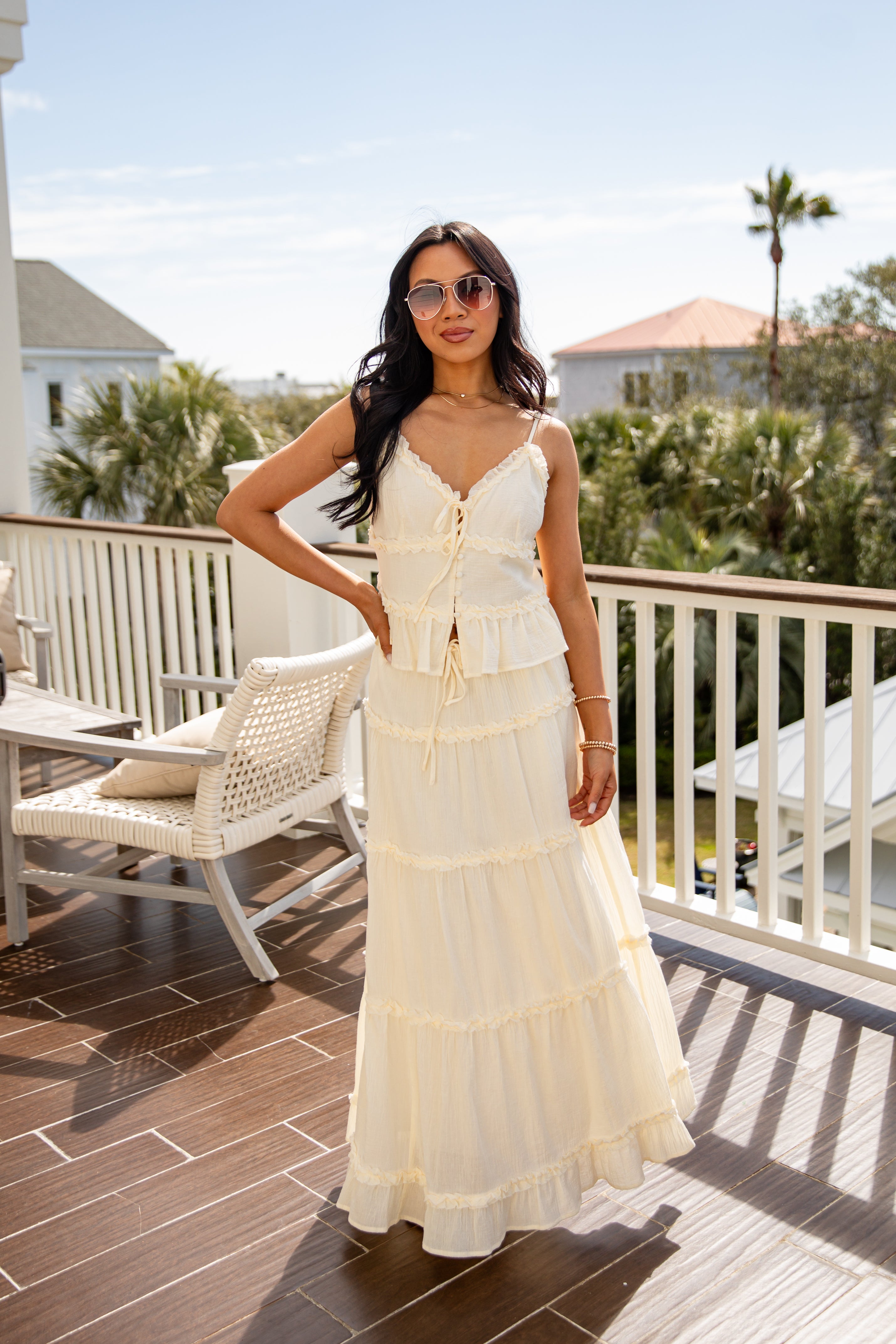 Honeylight Flow Yellow Tank Top