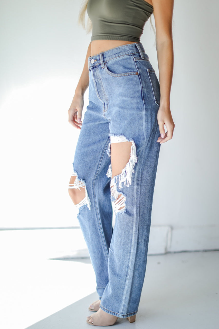 Eliza Distressed Dad Jeans