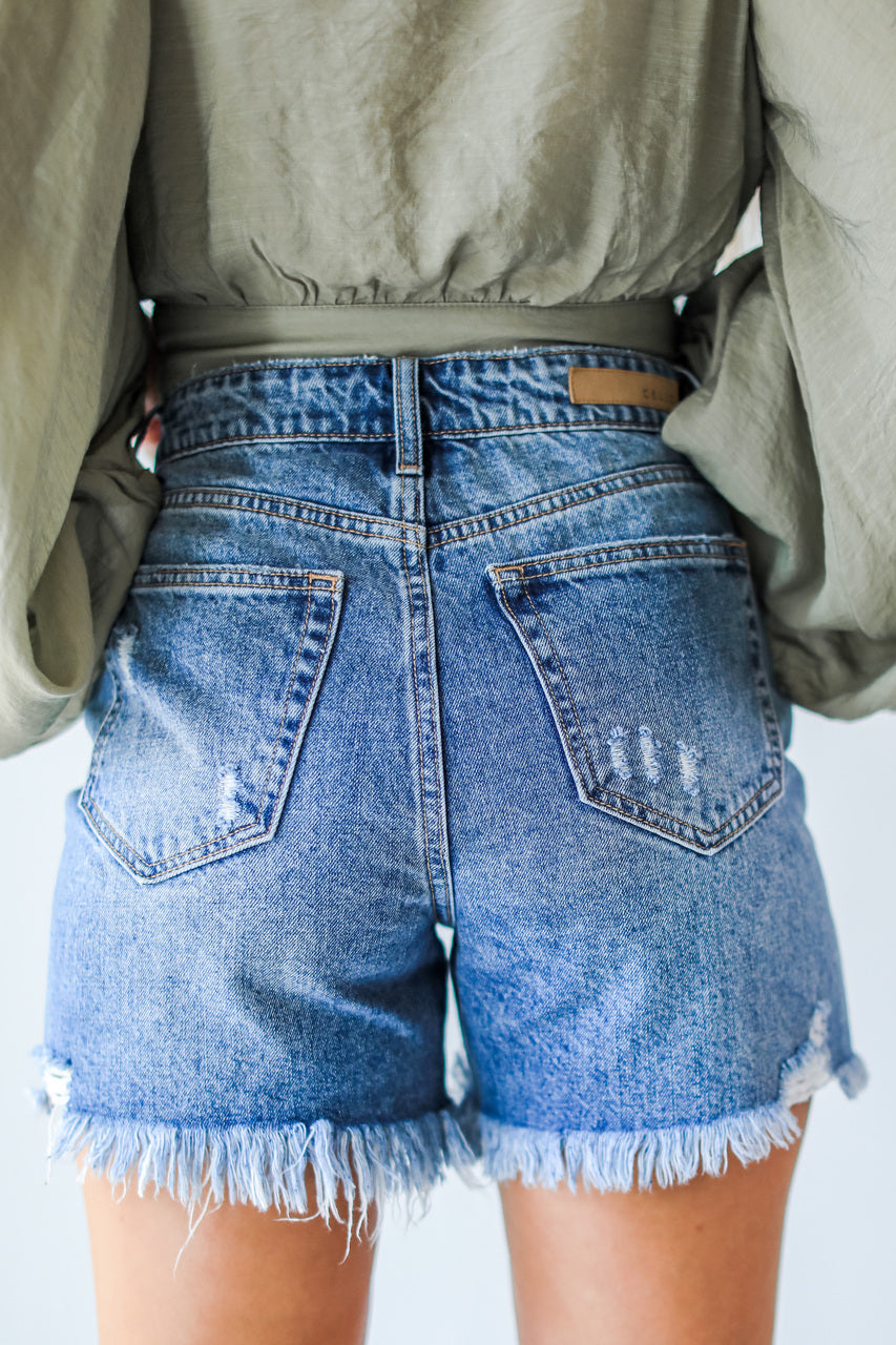 Sienna Asymmetric Denim Shorts