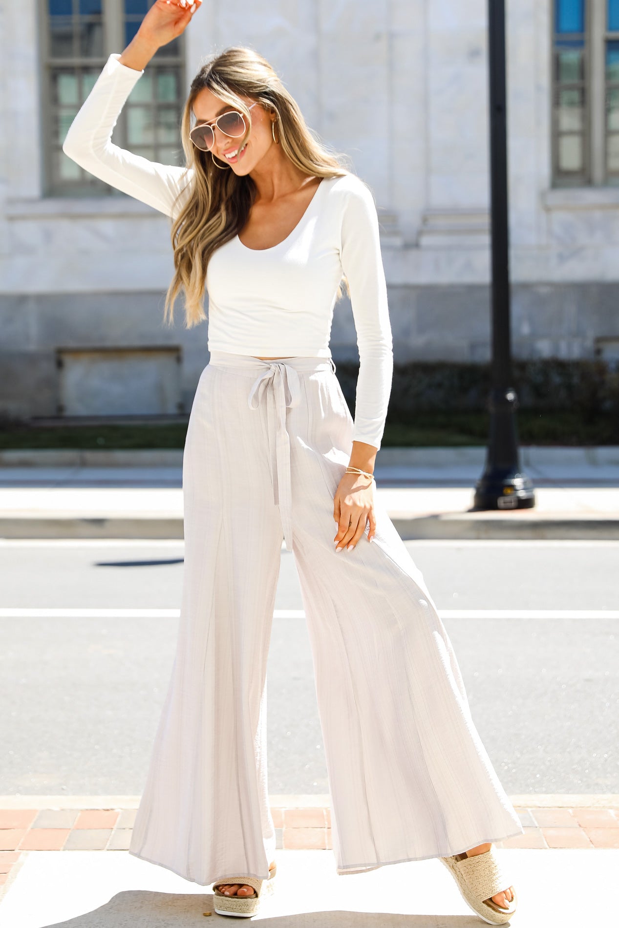 FINAL SALE - Sailing West Wide Leg Pants