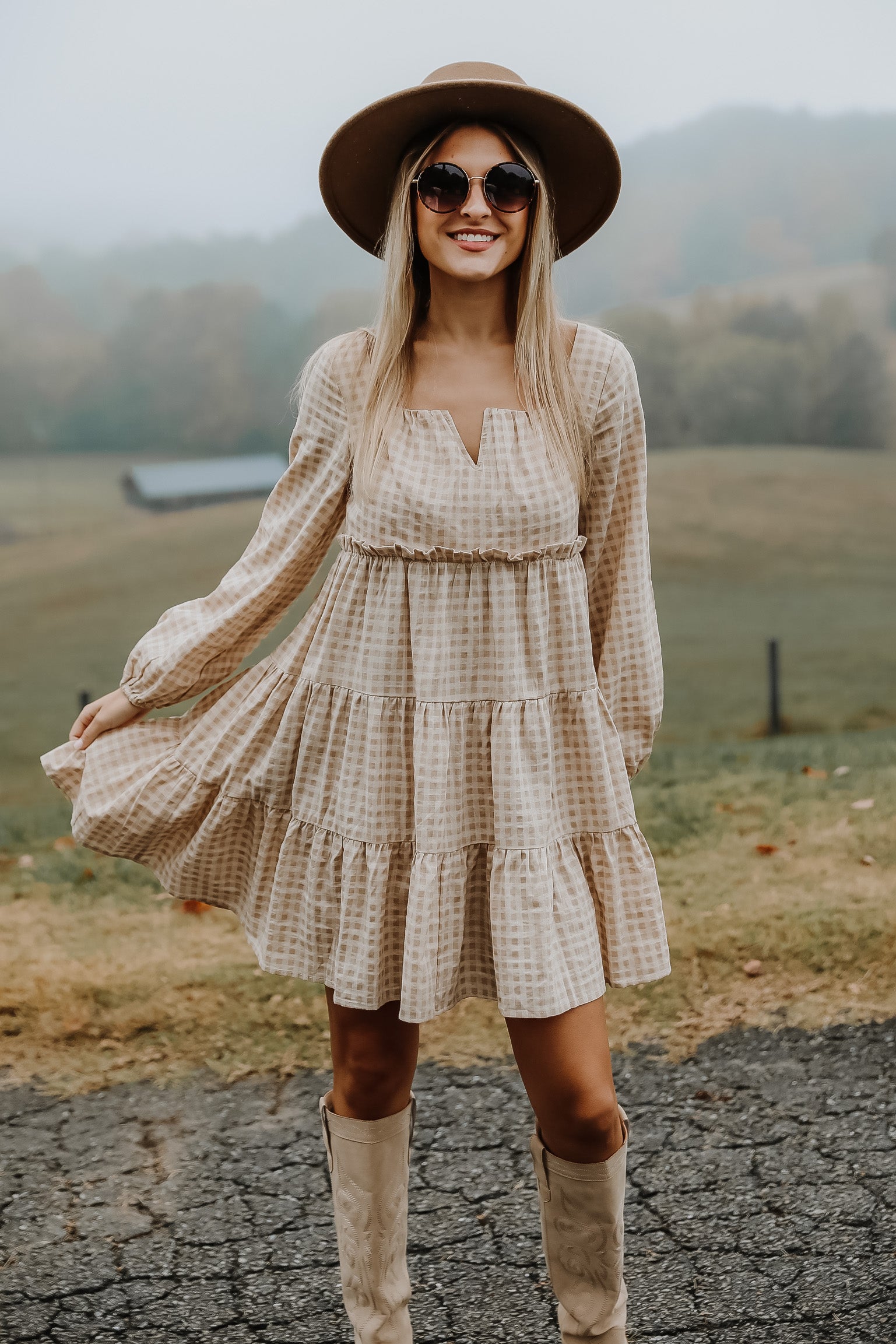 FINAL SALE - Follow Your Heart Gingham Mini Dress