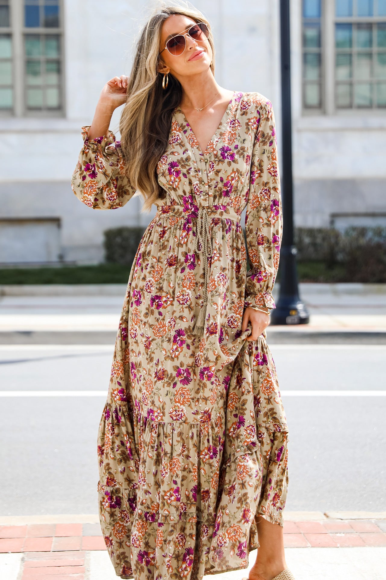 FINAL SALE - Blooming Brilliance Floral Maxi Dress