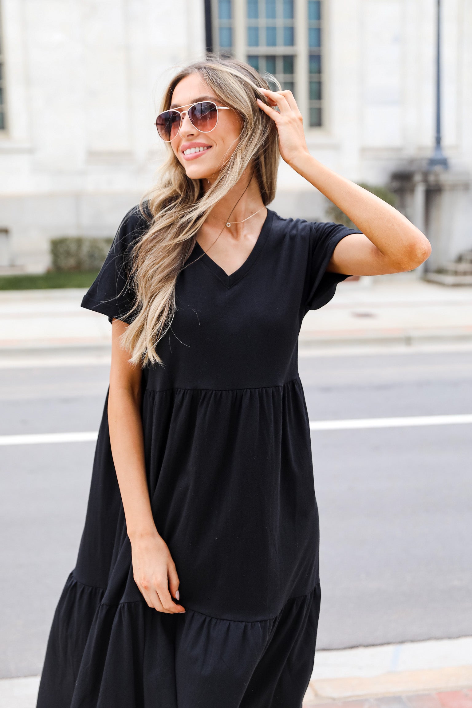 FINAL SALE - Sweeter Vibes Tiered Midi Dress