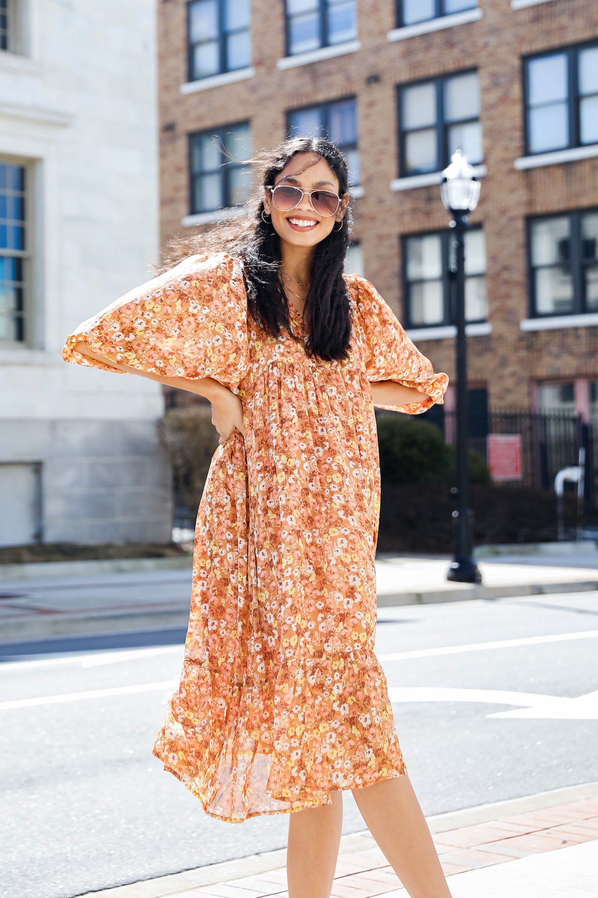 FINAL SALE - Room To Grow Floral Midi Dress