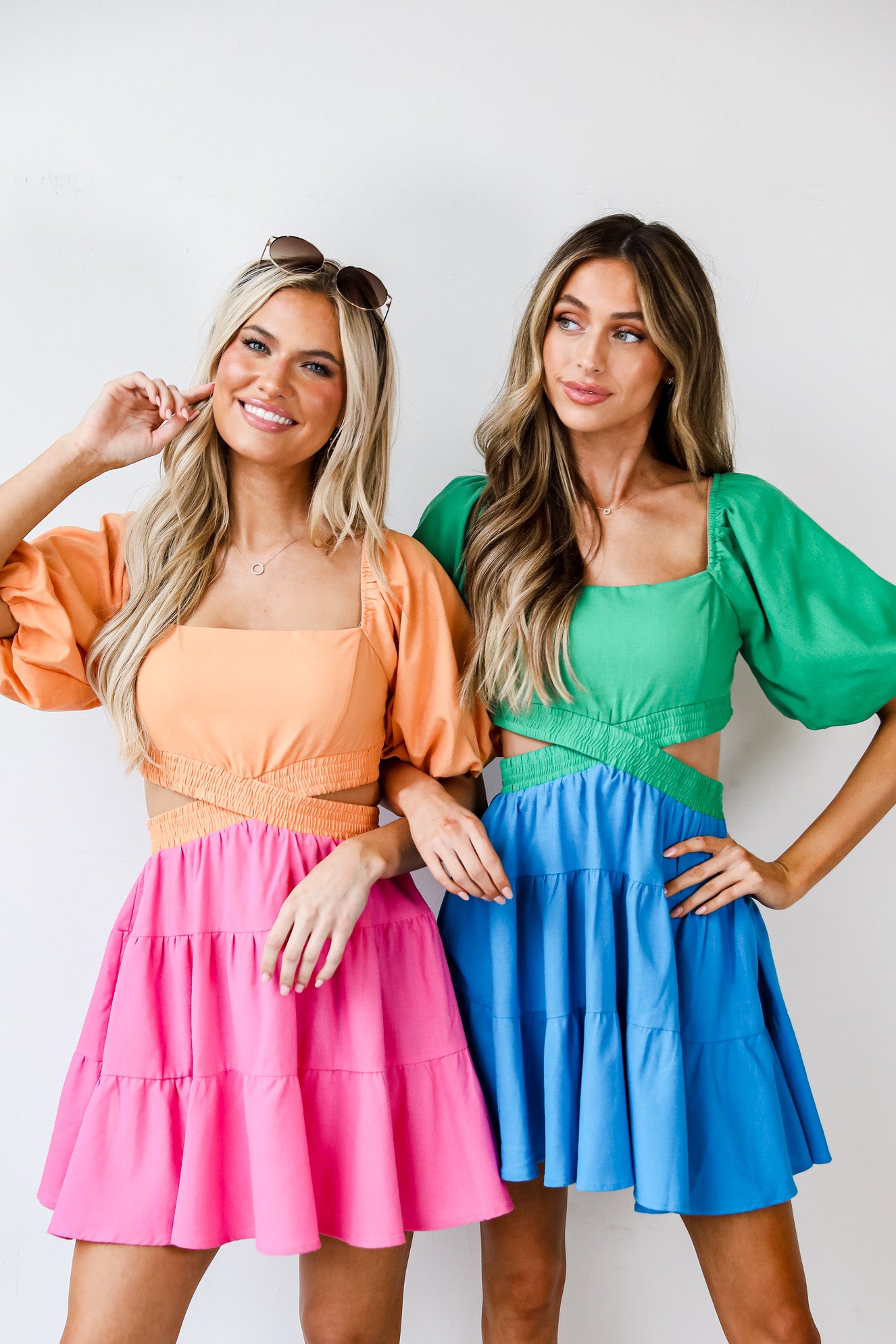 Be Bold Color Block Cutout Mini Dress