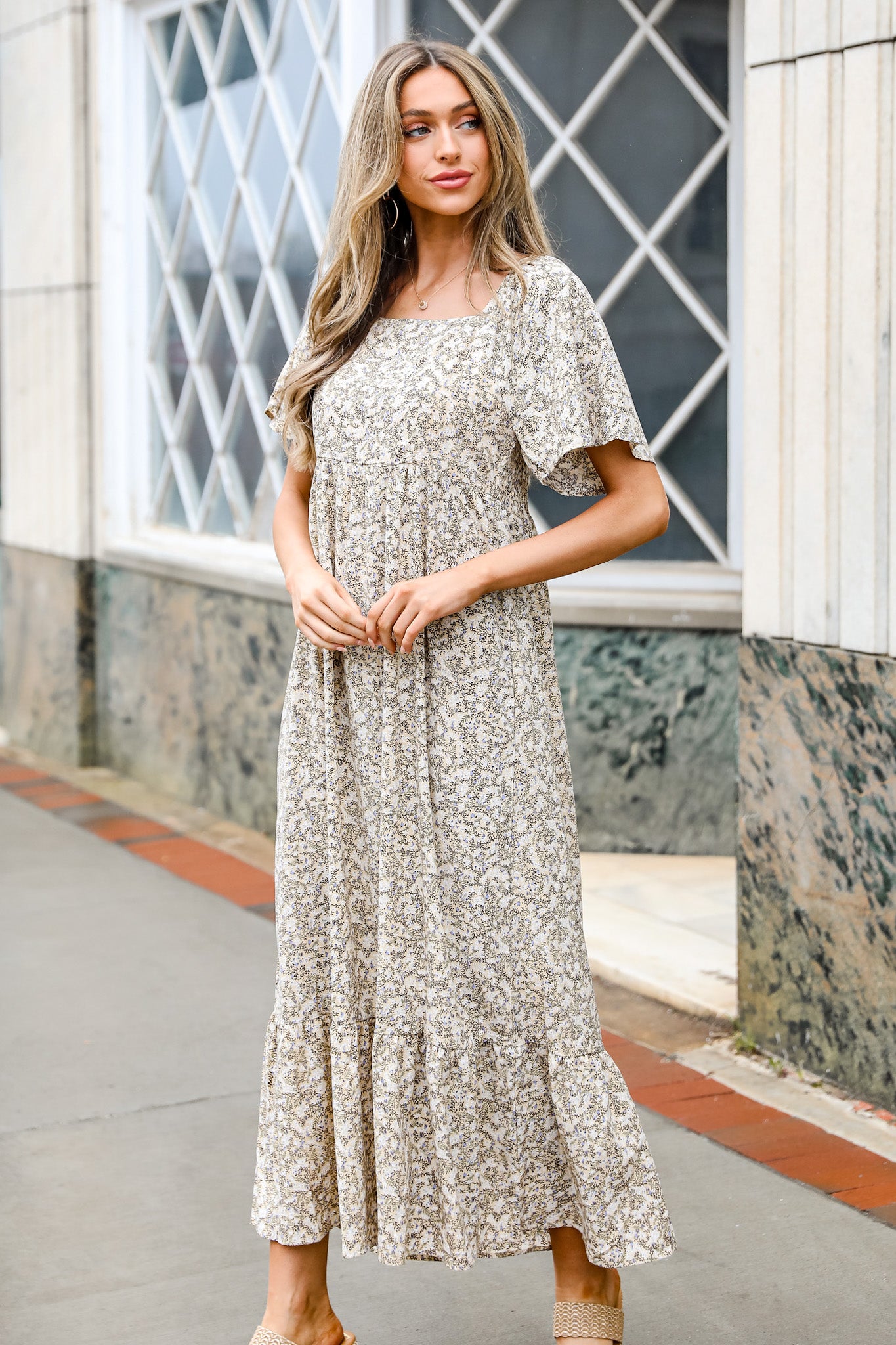 Meet For Tea Floral Maxi Dress