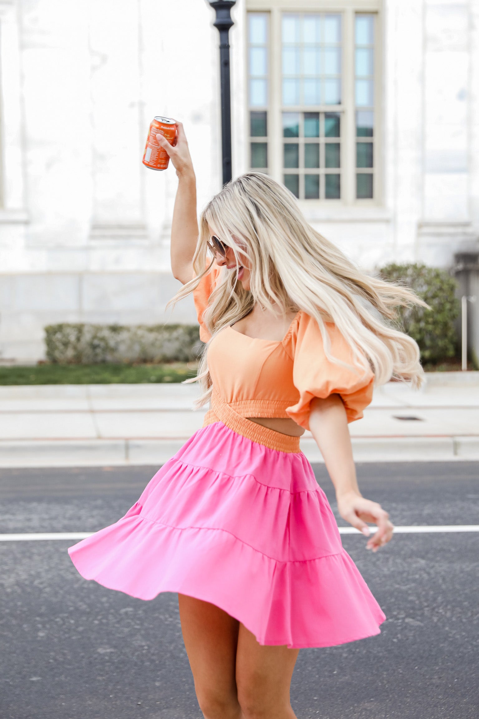 Be Bold Color Block Cutout Mini Dress