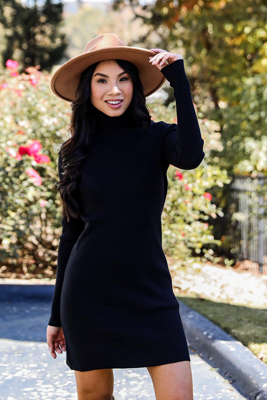 Match My Vibe Turtleneck Sweater Dress