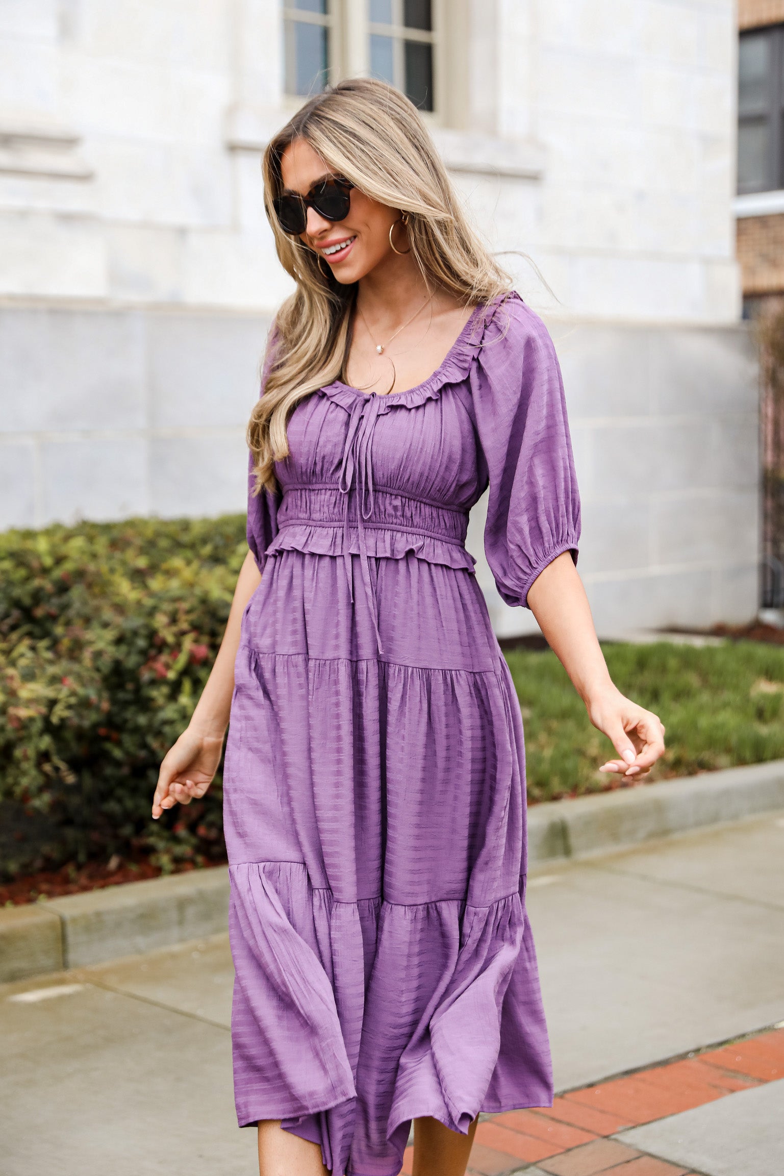 FINAL SALE - Dreamy Admiration Tiered Midi Dress