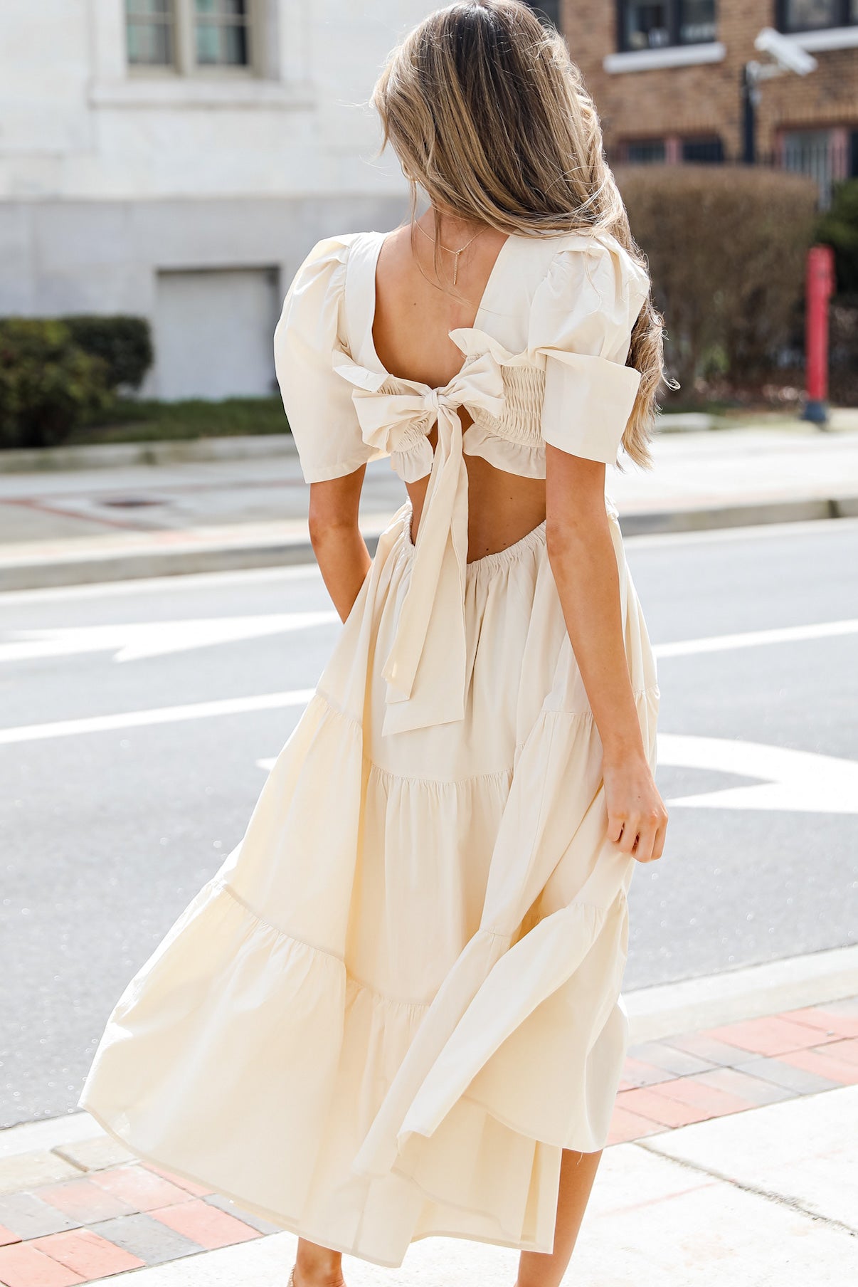 FINAL SALE - Slice Of Sunshine Tiered Midi Dress