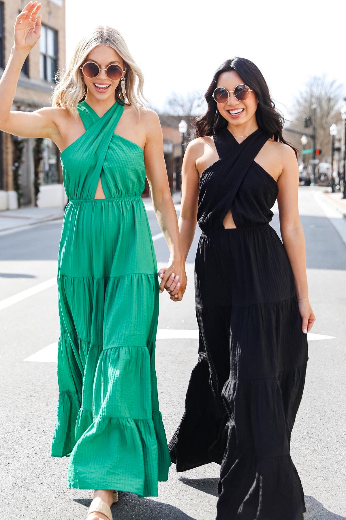 FINAL SALE - Capture Your Attention Halter Maxi Dress