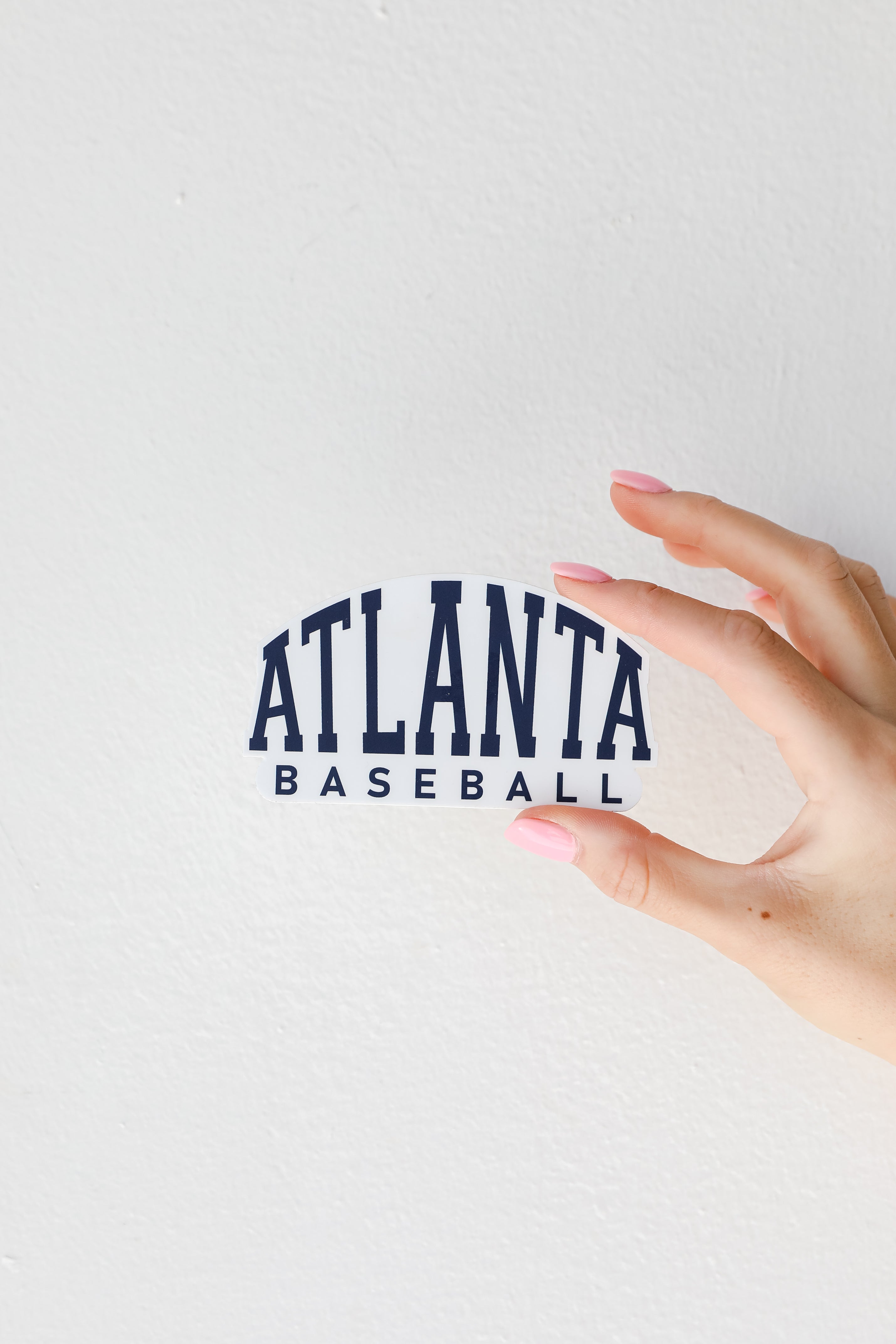 Navy Atlanta Baseball Sticker from dress up