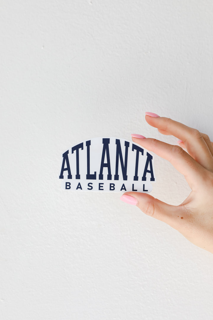 Navy Atlanta Baseball Sticker from dress up