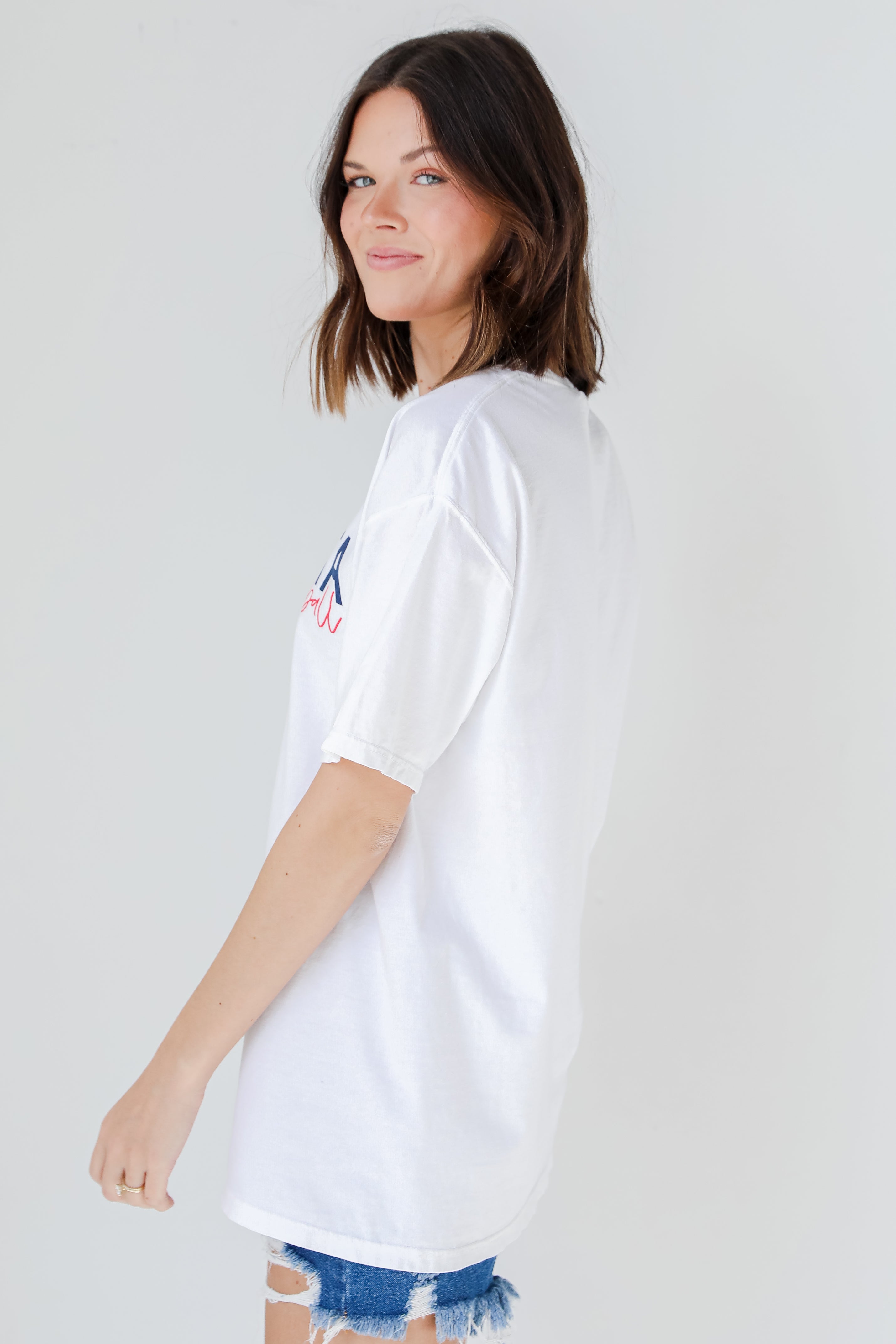 Atlanta Baseball Oversized Tee side view