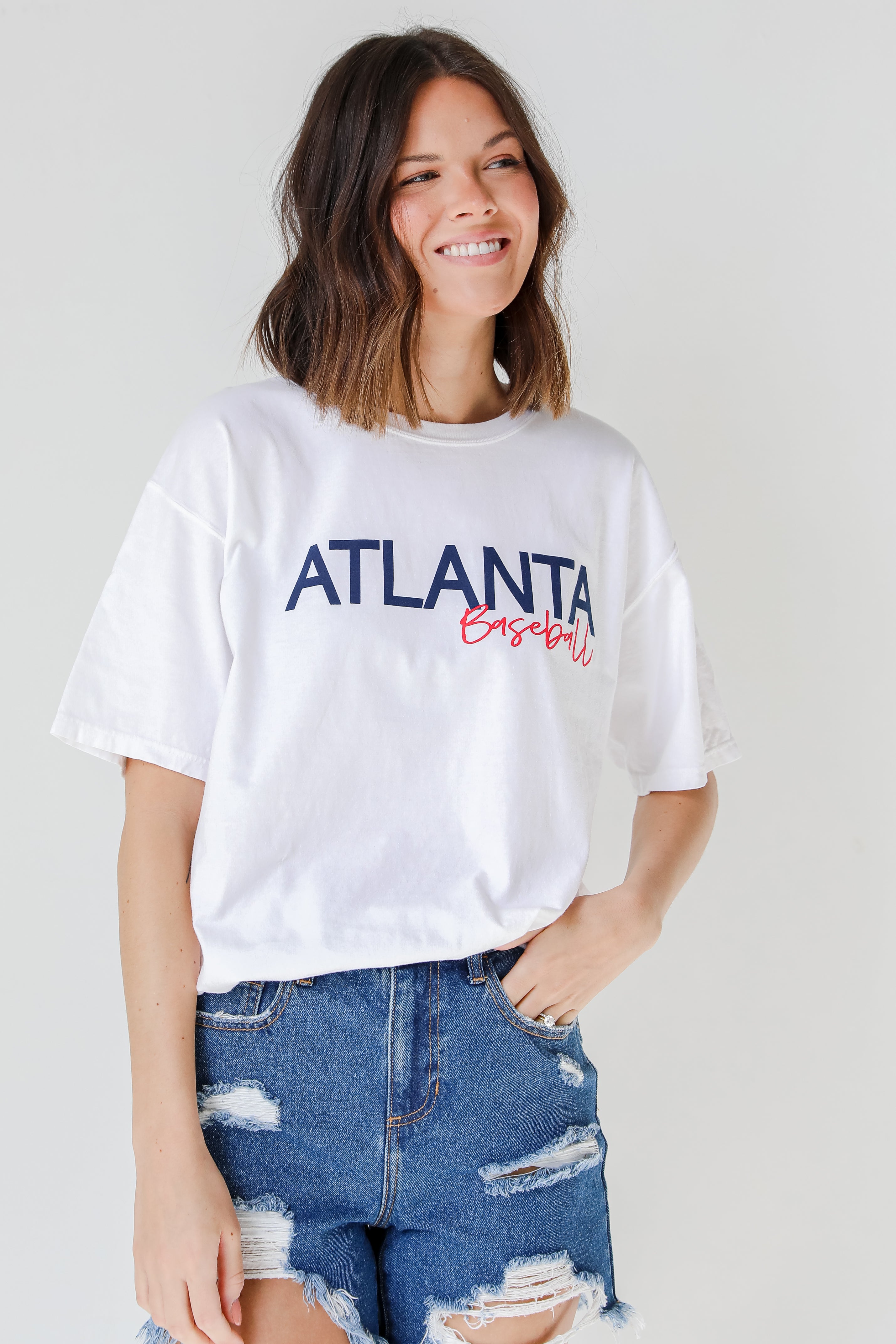 Atlanta Baseball Oversized Tee front view