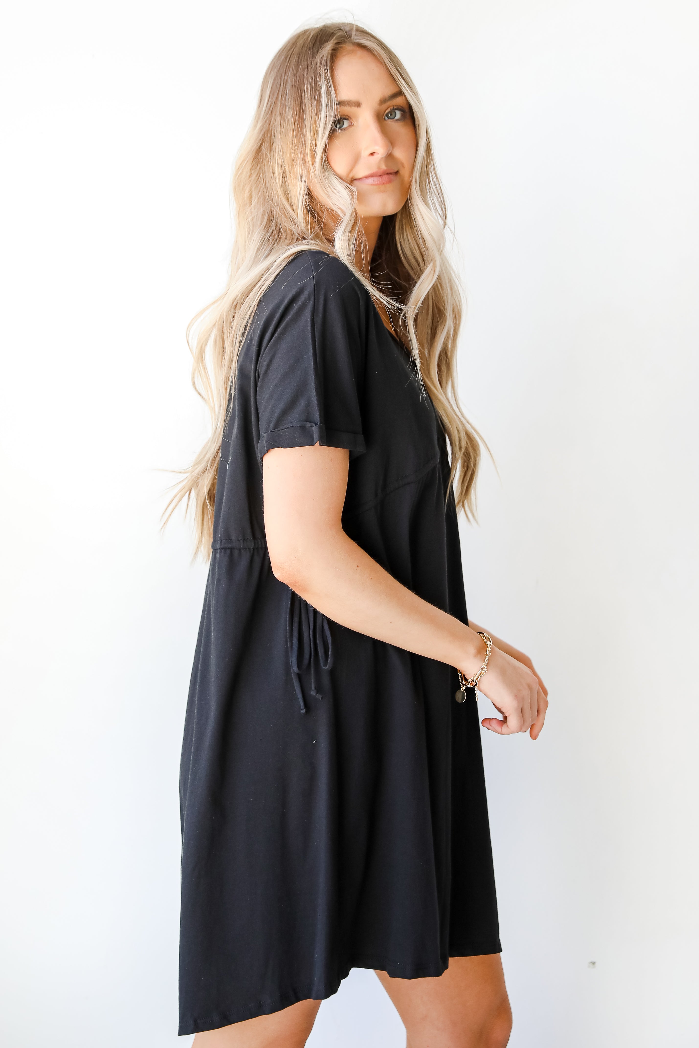 Dress in black side view