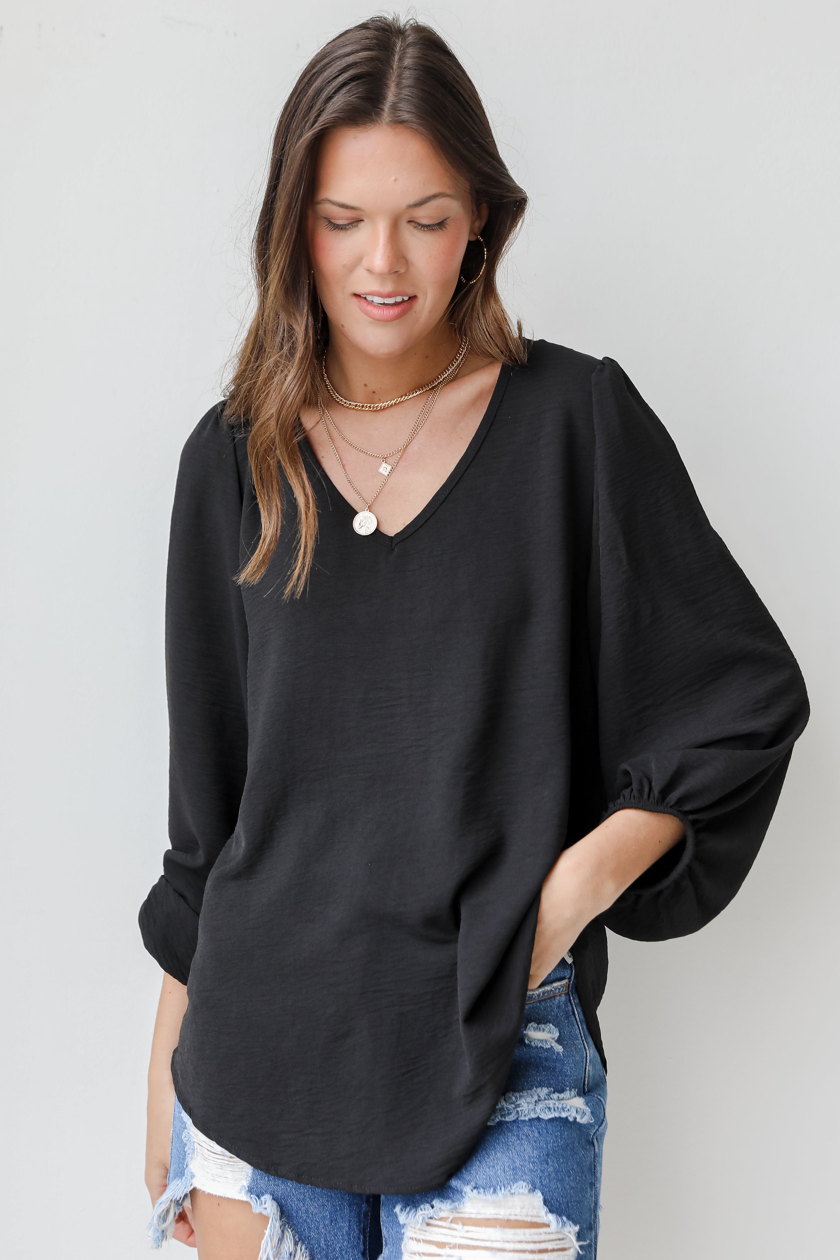 Blouse in black
