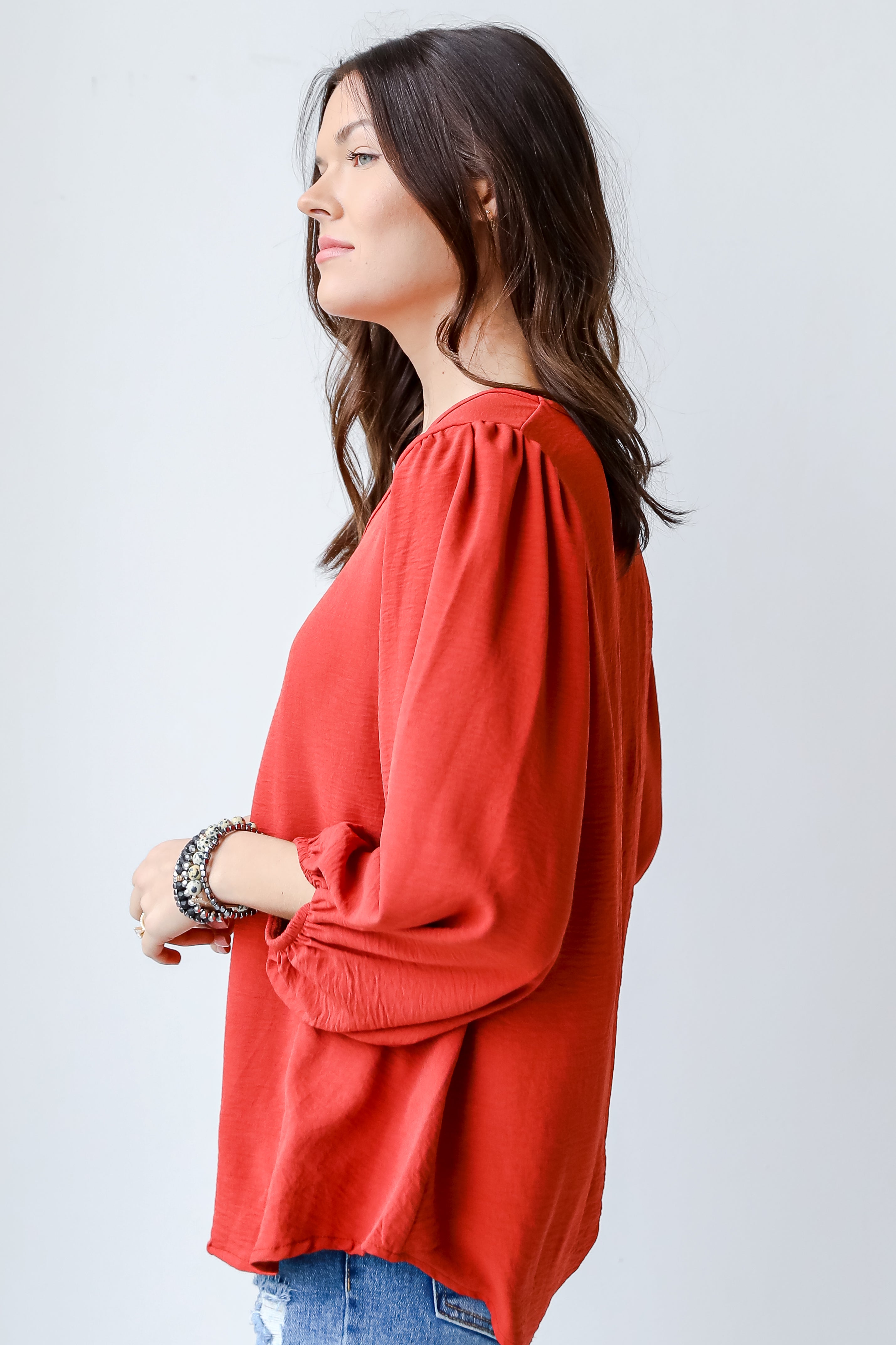 Blouse in brick side view