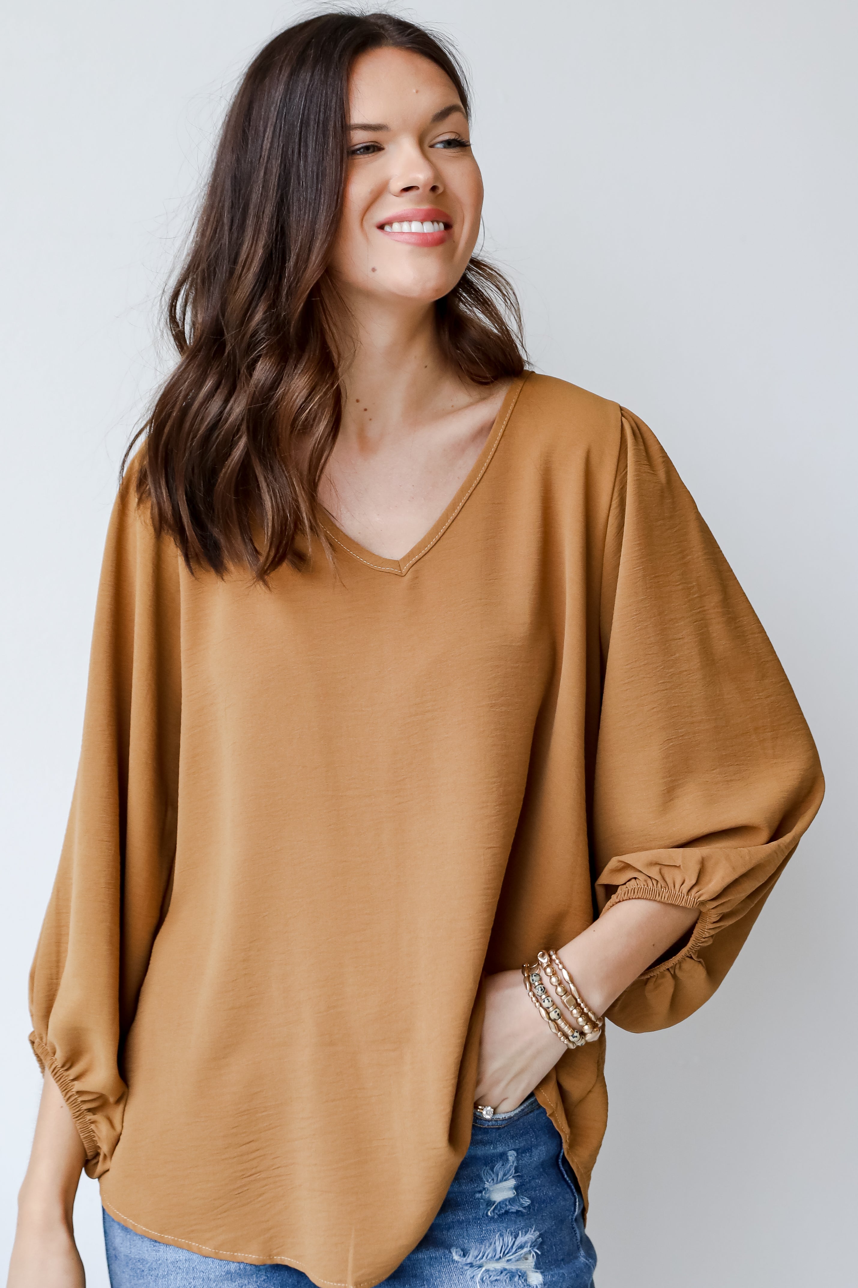 Blouse in camel