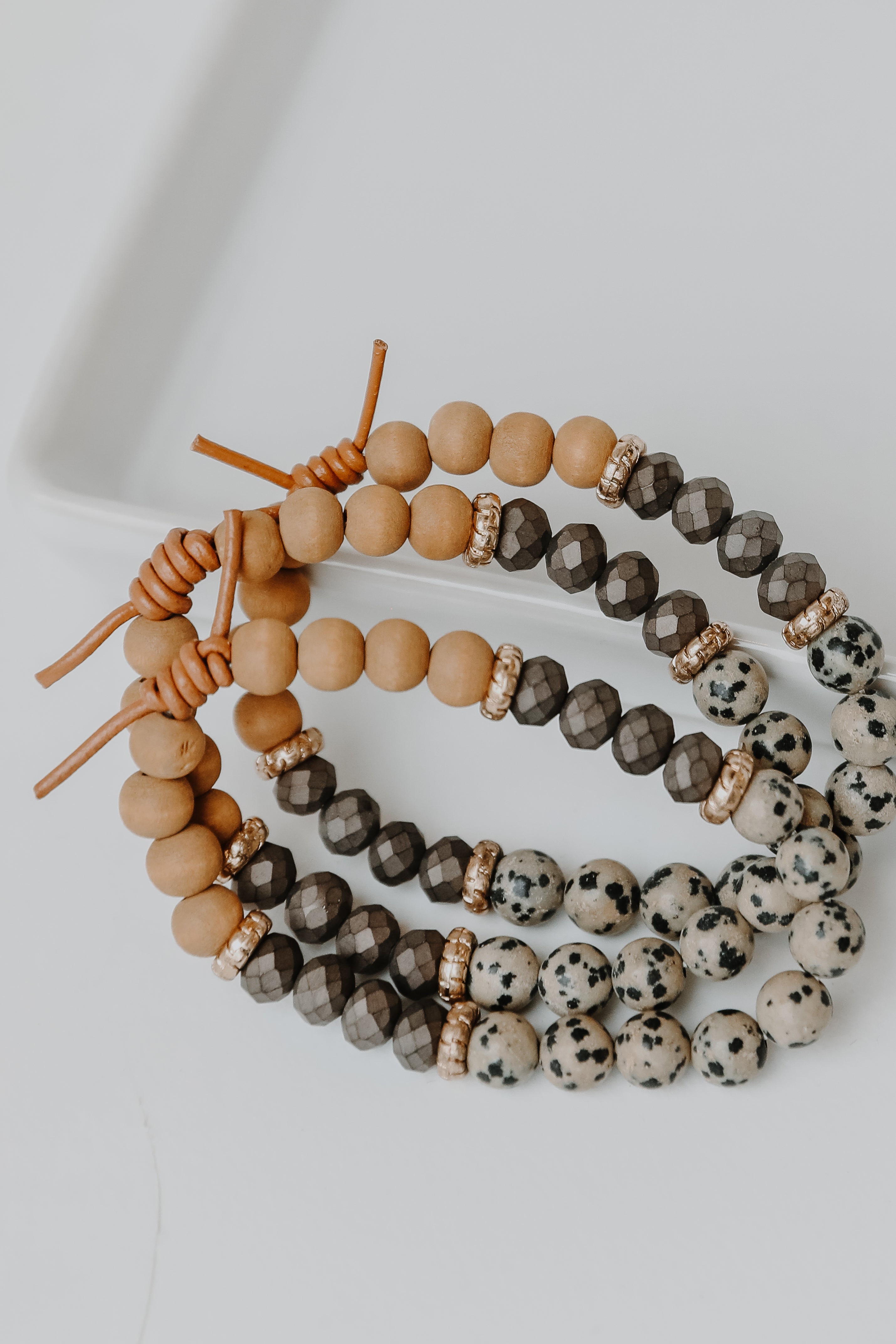 Beaded Bracelet Set flat lay