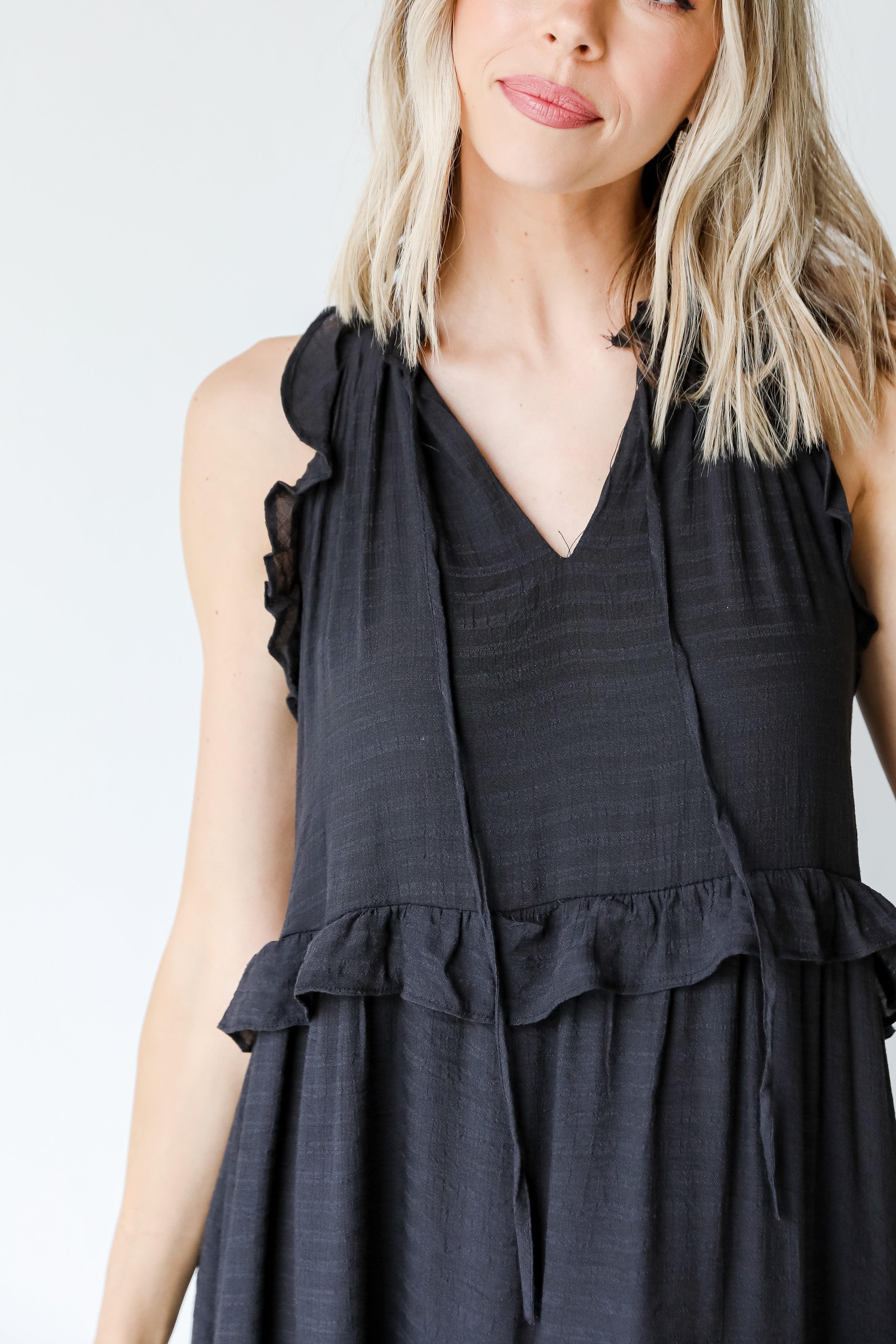 Tiered Midi Dress close up