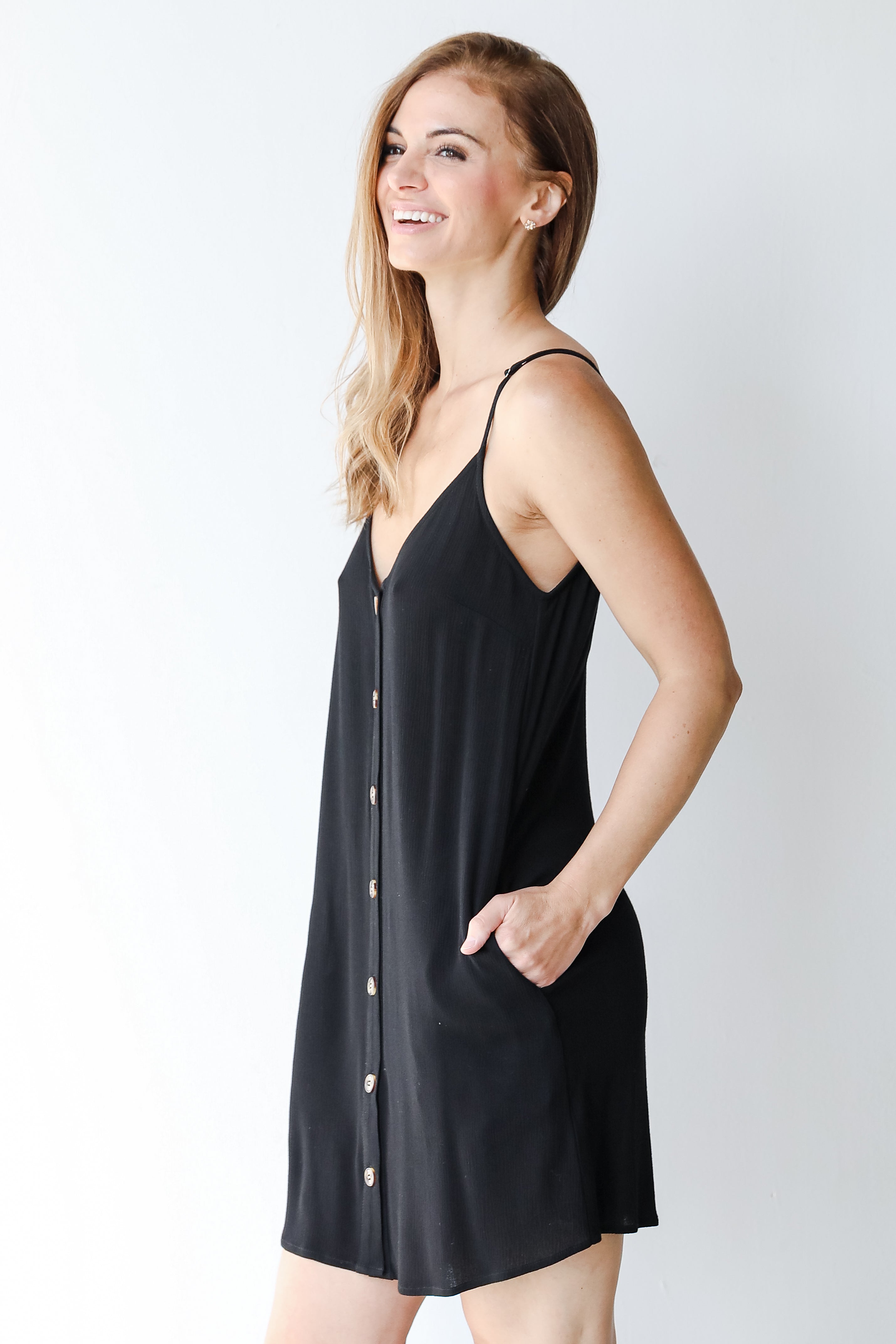 Button Front Mini Dress side view