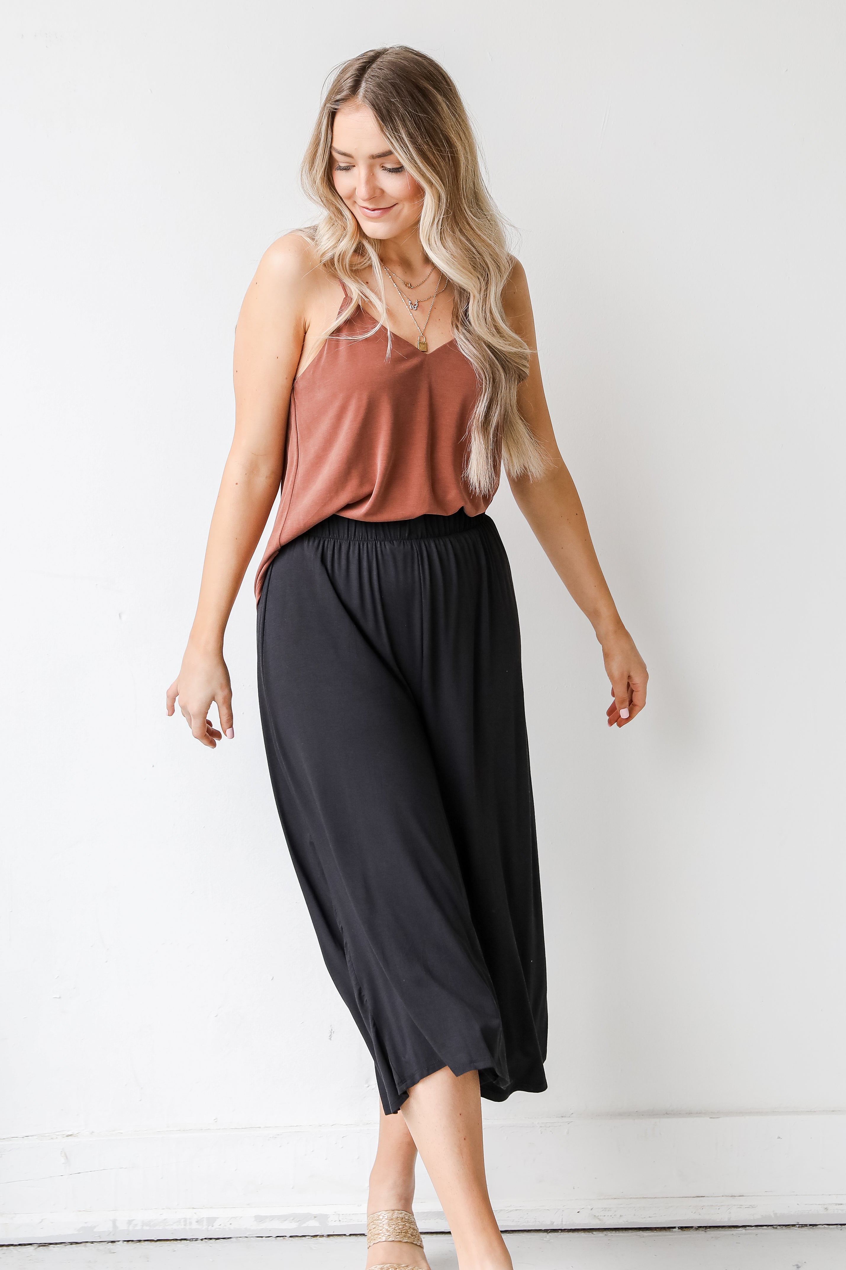 Culotte Pants on model