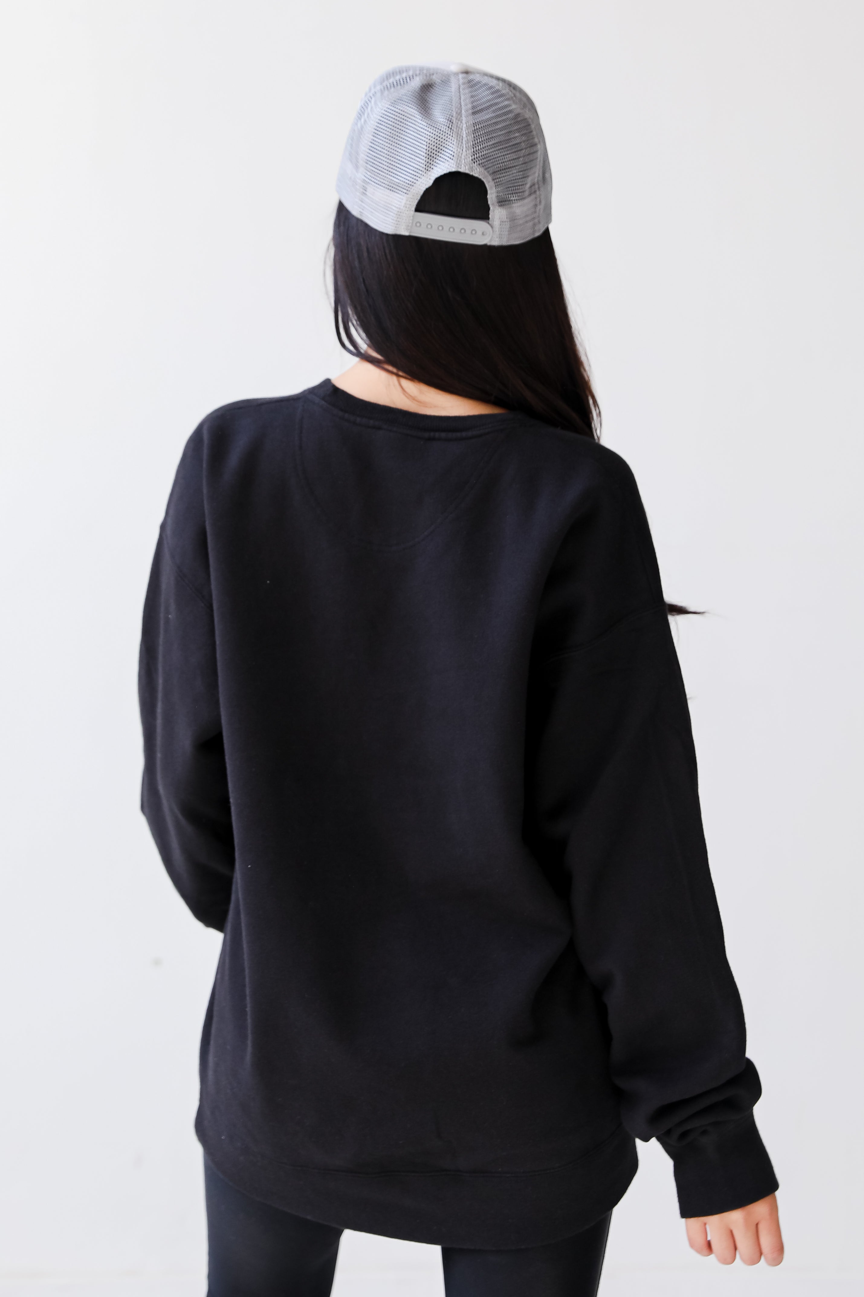 Black Georgia Football Pullover side view