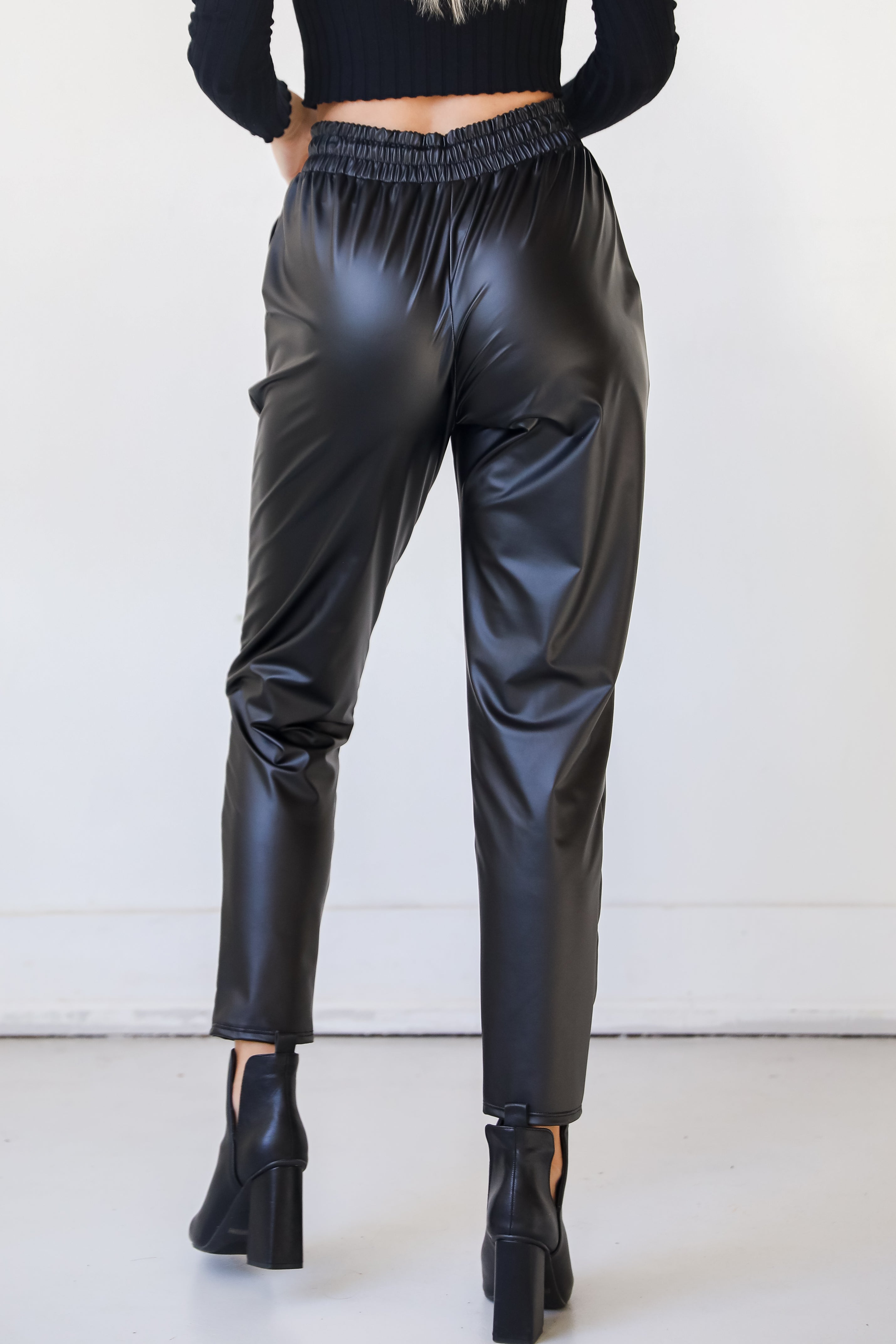 Leather Pants back view