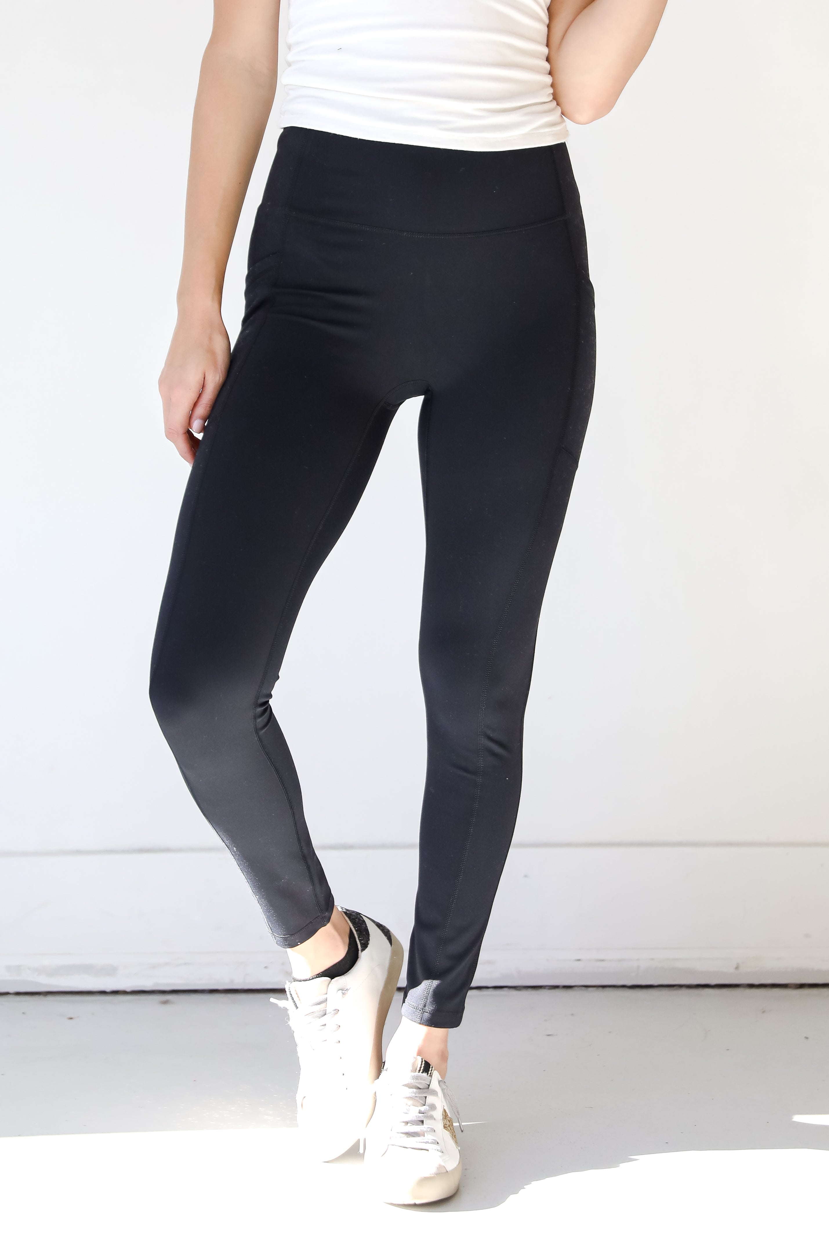 black High-Waisted Leggings