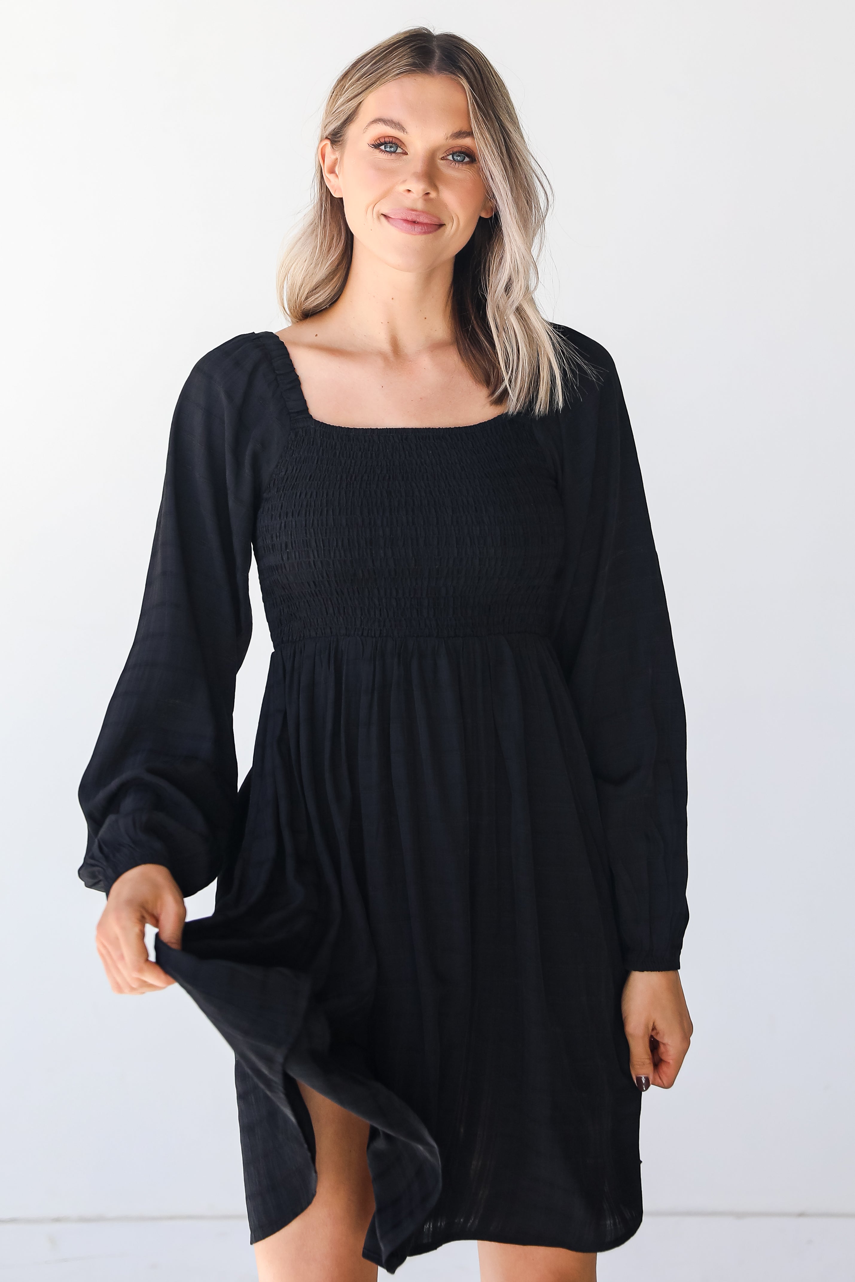 Smocked Mini Dress