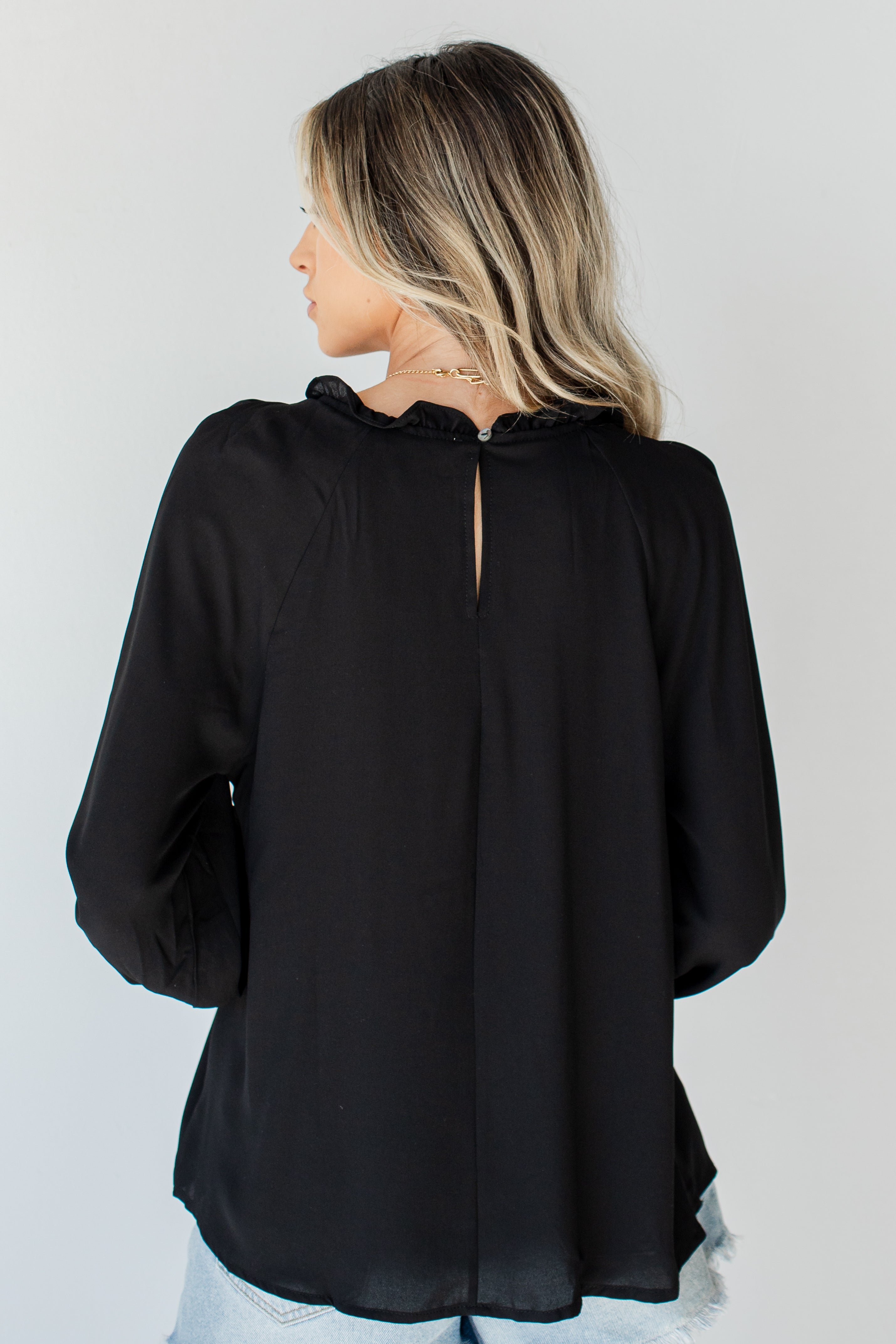 Ruffle Blouse back view