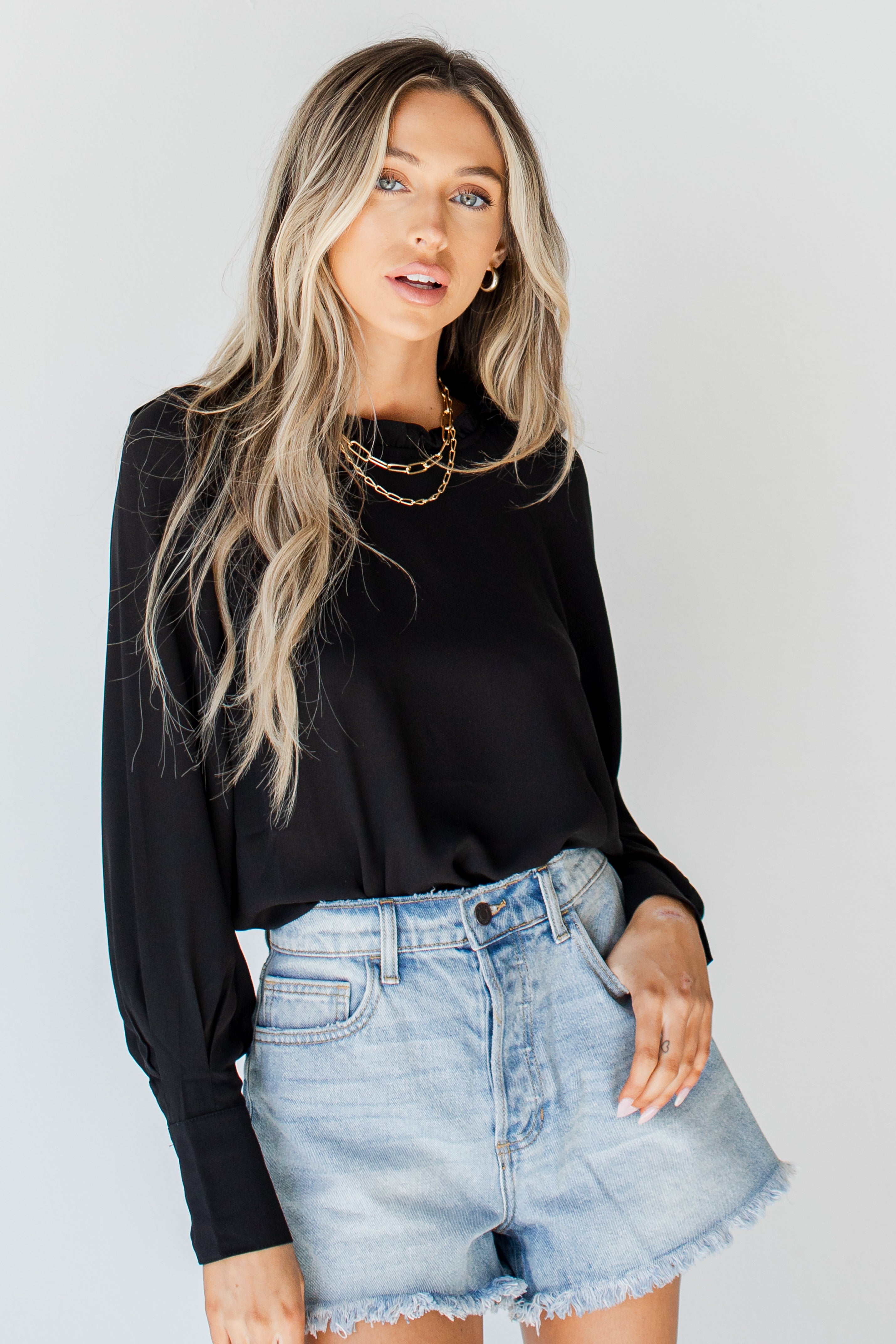 Ruffle Blouse front view