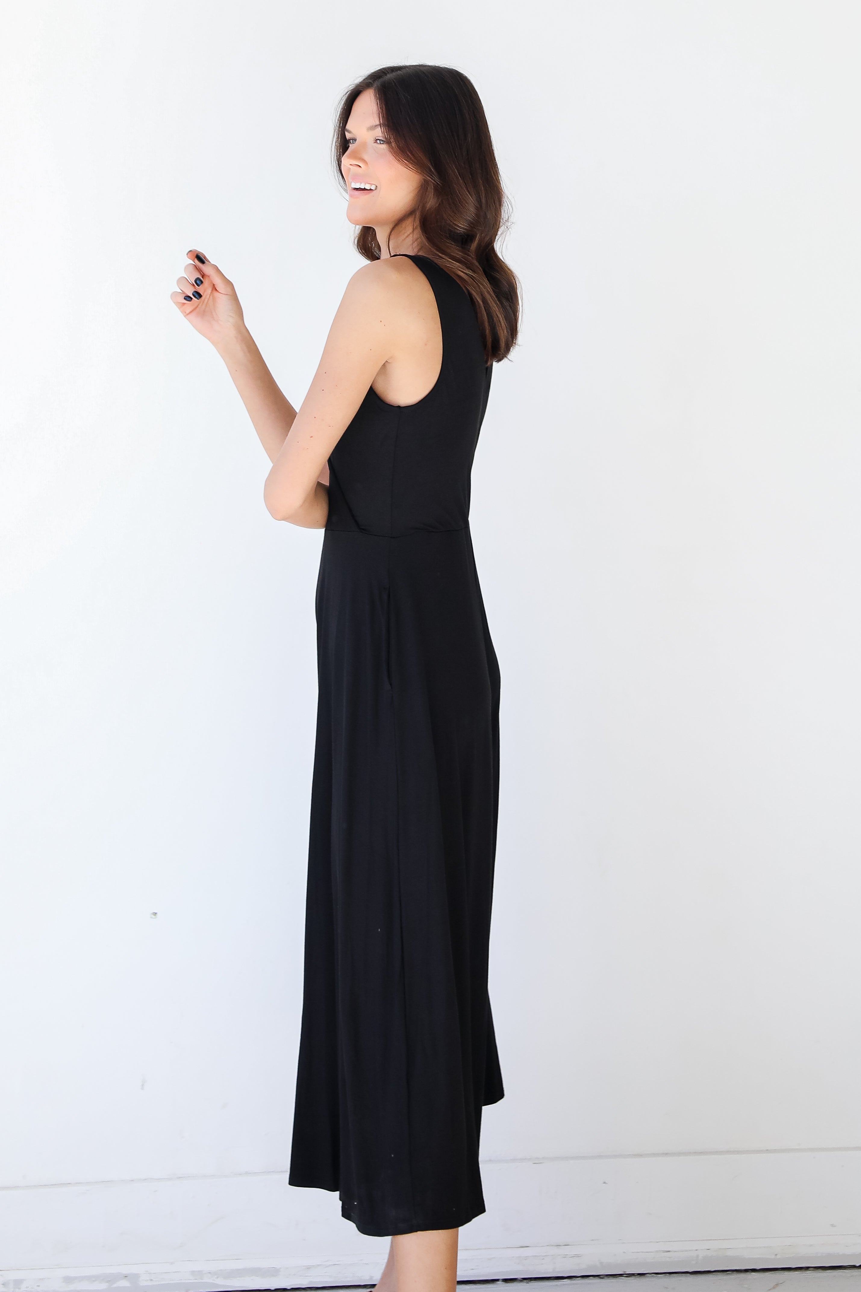 Surplice Jumpsuit side view