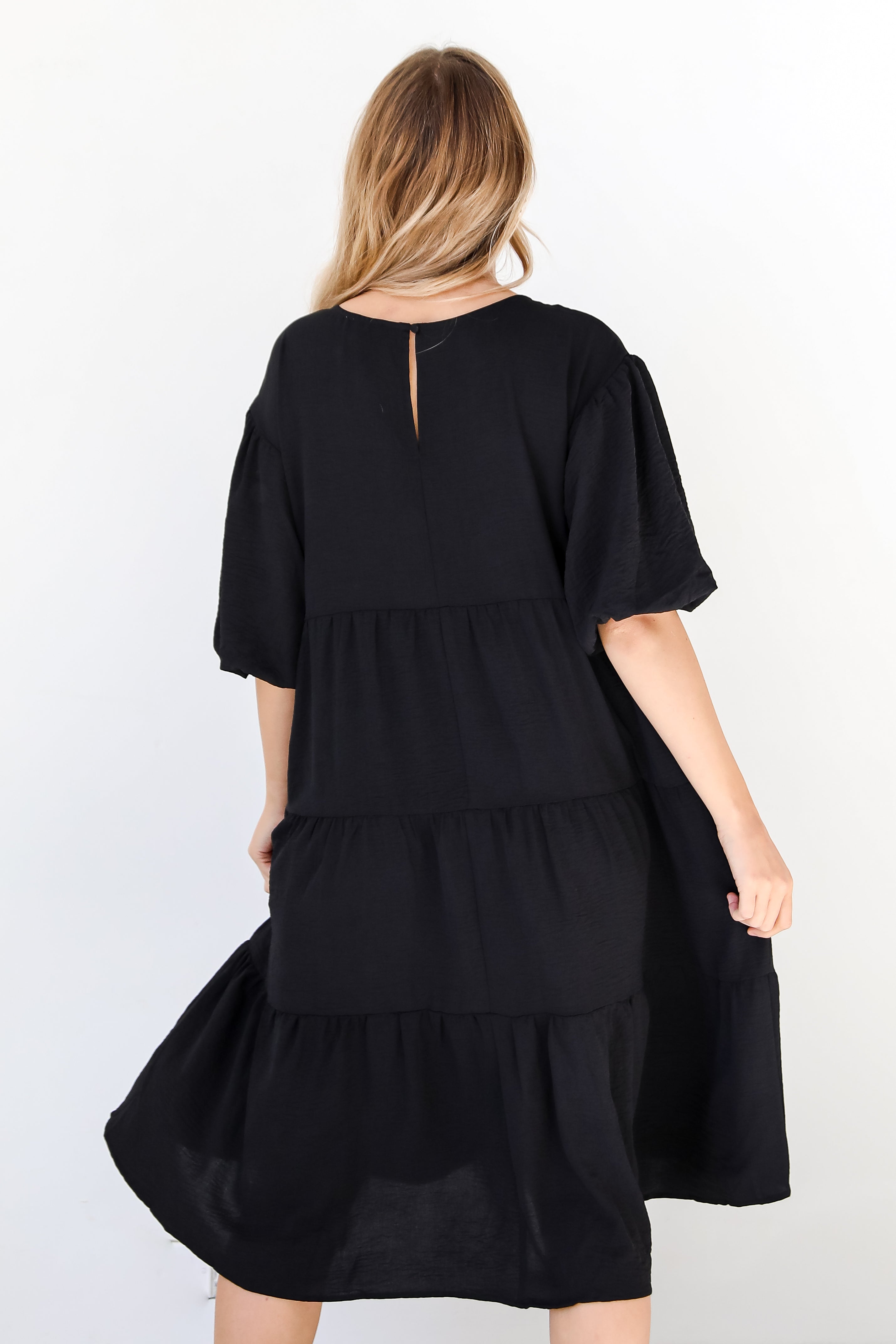 Tiered Midi Dress back view