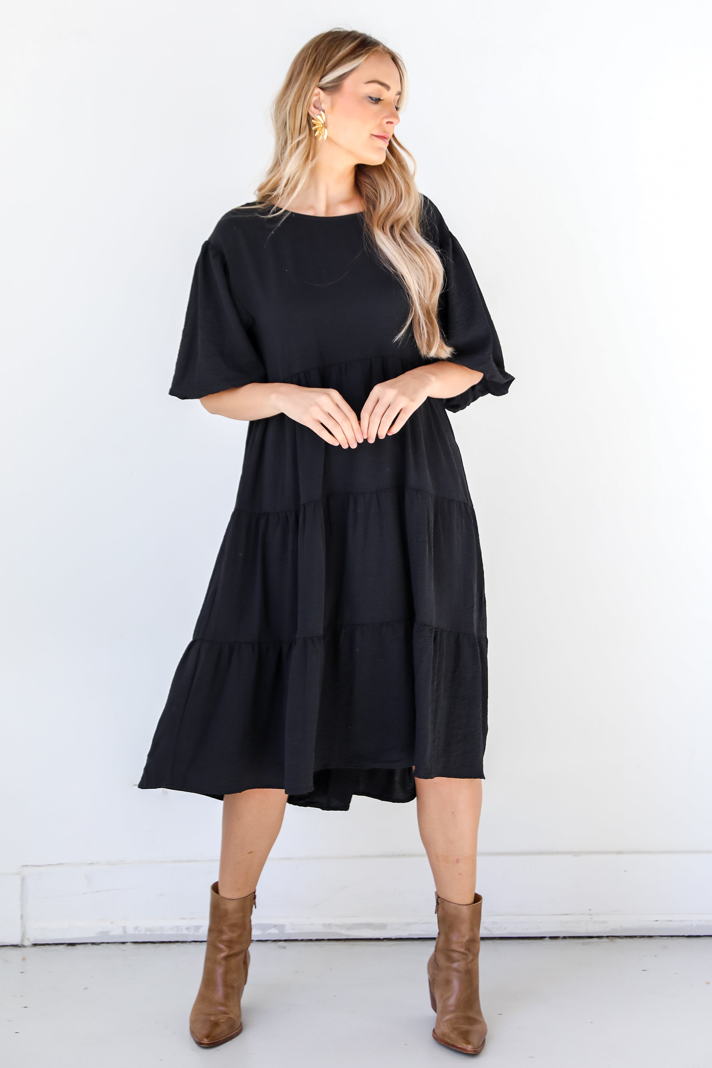 Tiered Midi Dress